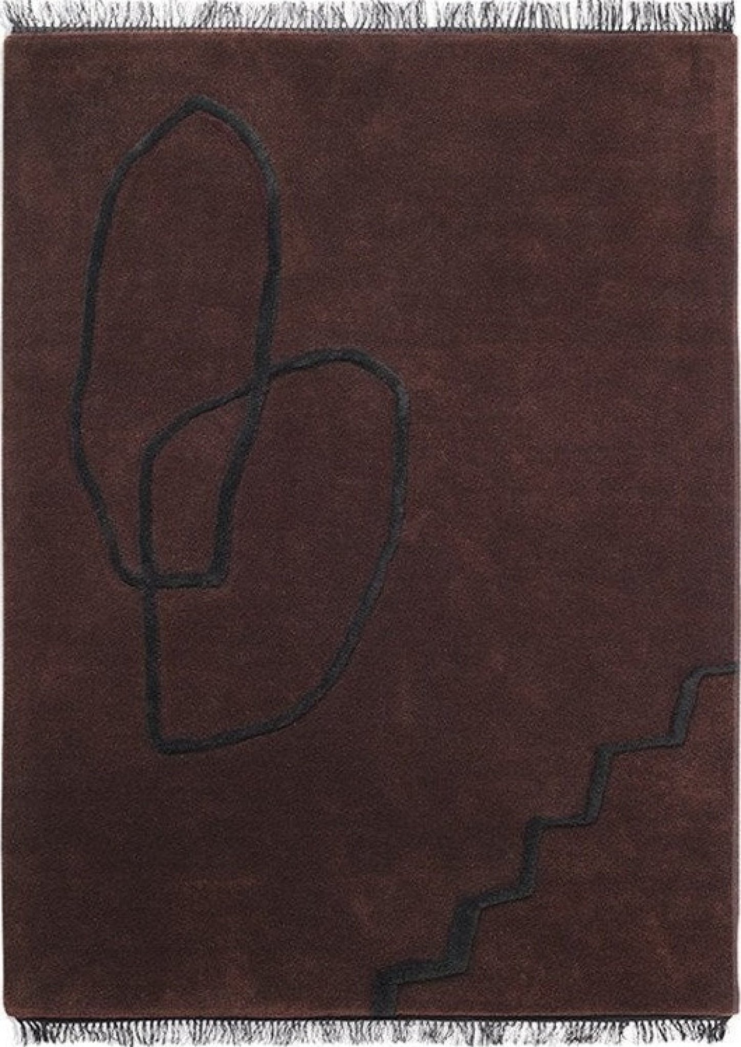 Ferm Living Desert Rug, Reddish Brown