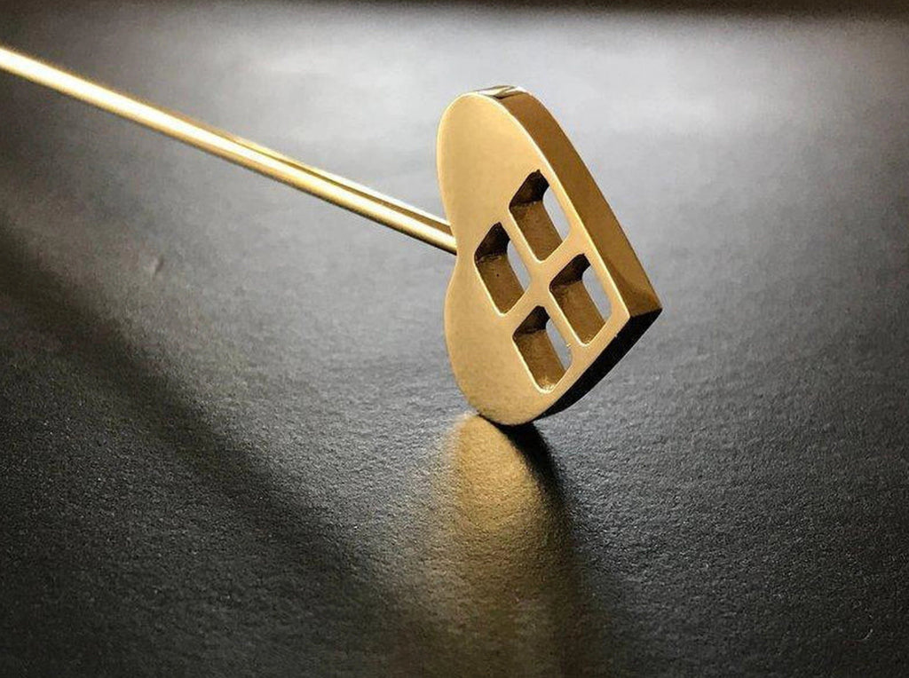 AIRies Candle Holder for Christmas Tree with Heart, Silver