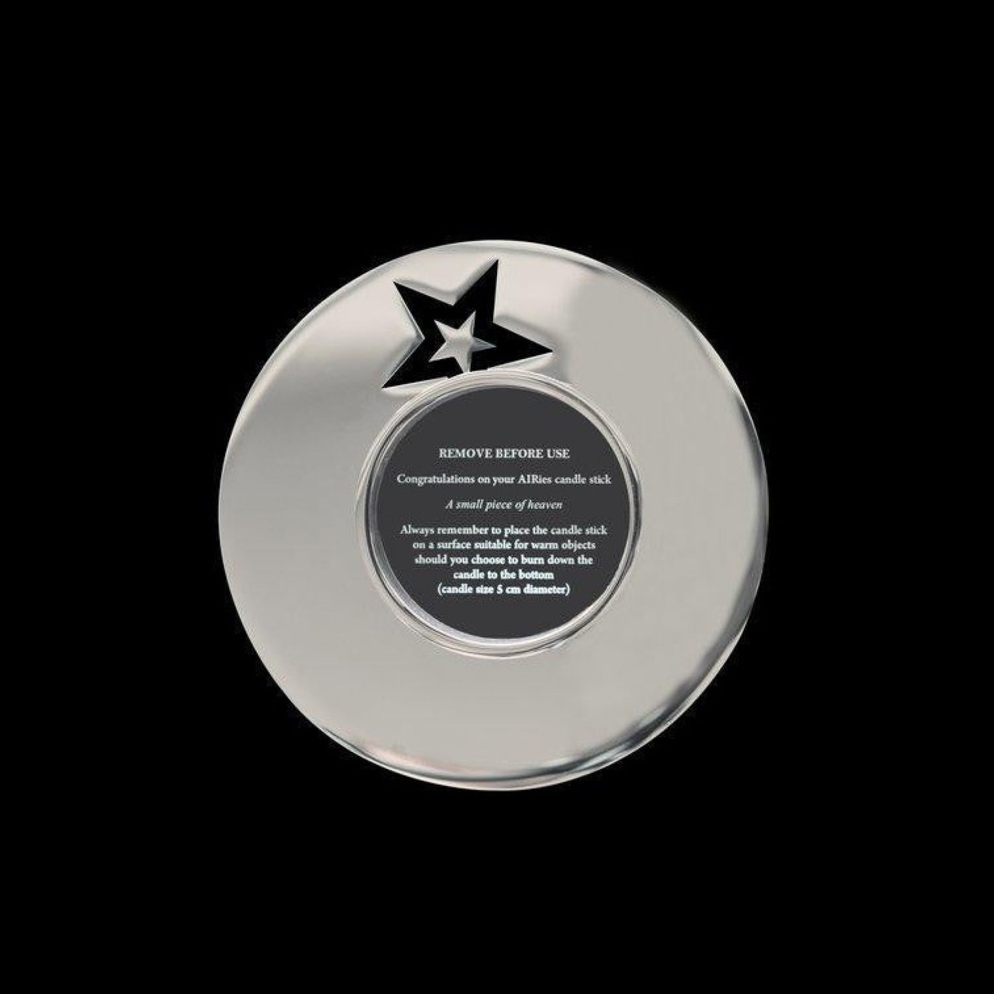 AIRies candle holder with star, silver