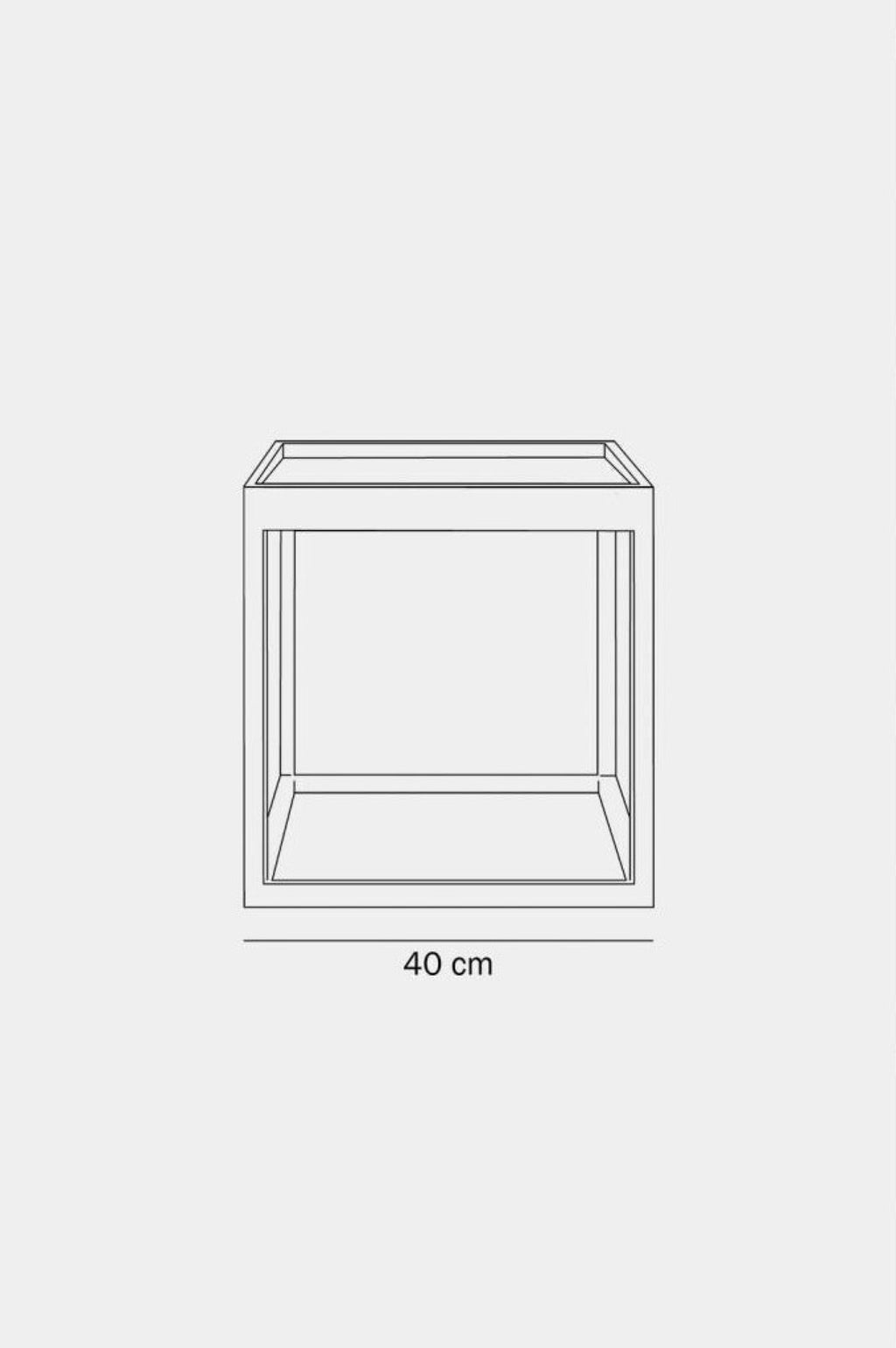 Klassik Studio KØ Cube Side Table Oak soap, smoked glass