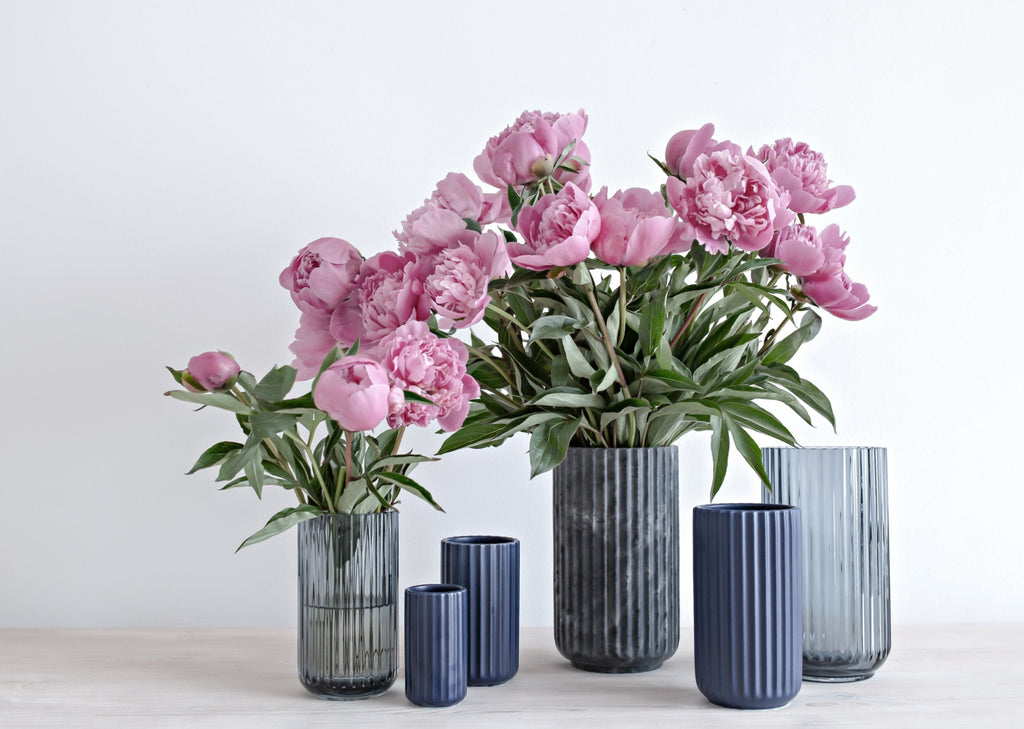 Lyngby Vase Blue Glass, 20cm