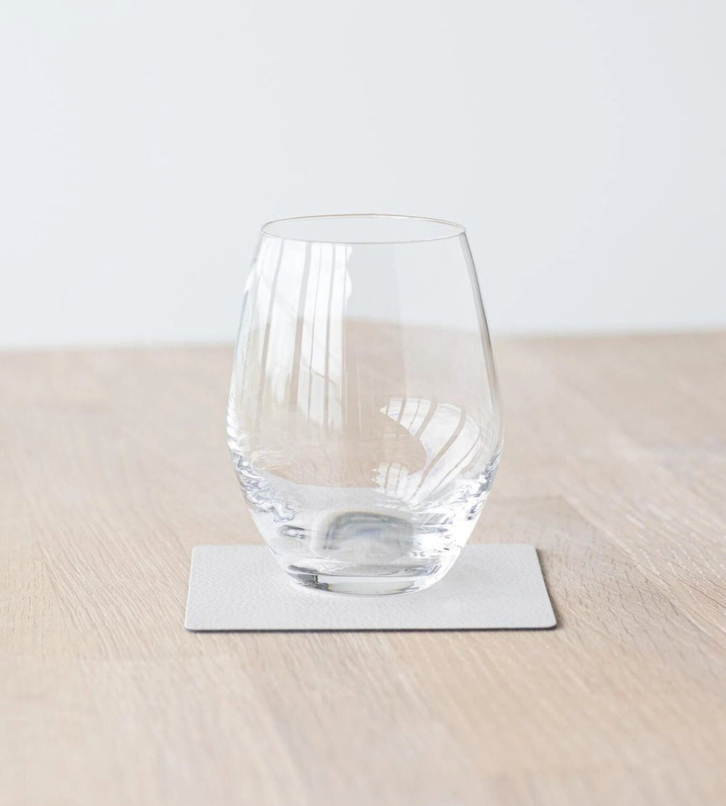 Lind DNA Square Glass Coaster Serene Leather, Cream