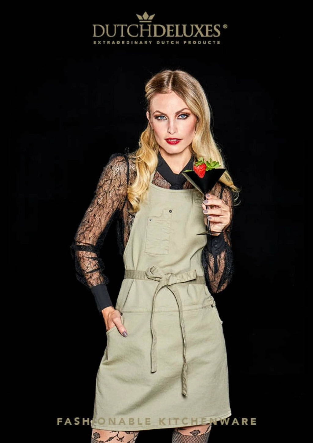 Dutchdeluxes Five Pocket Apron Slim Fit, Grey Green