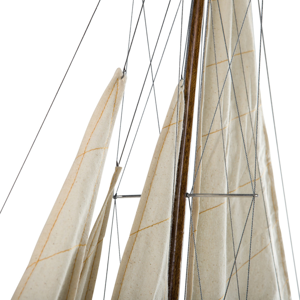 Authentic Models Shamrock Yacht Wood Sailing Ship Model