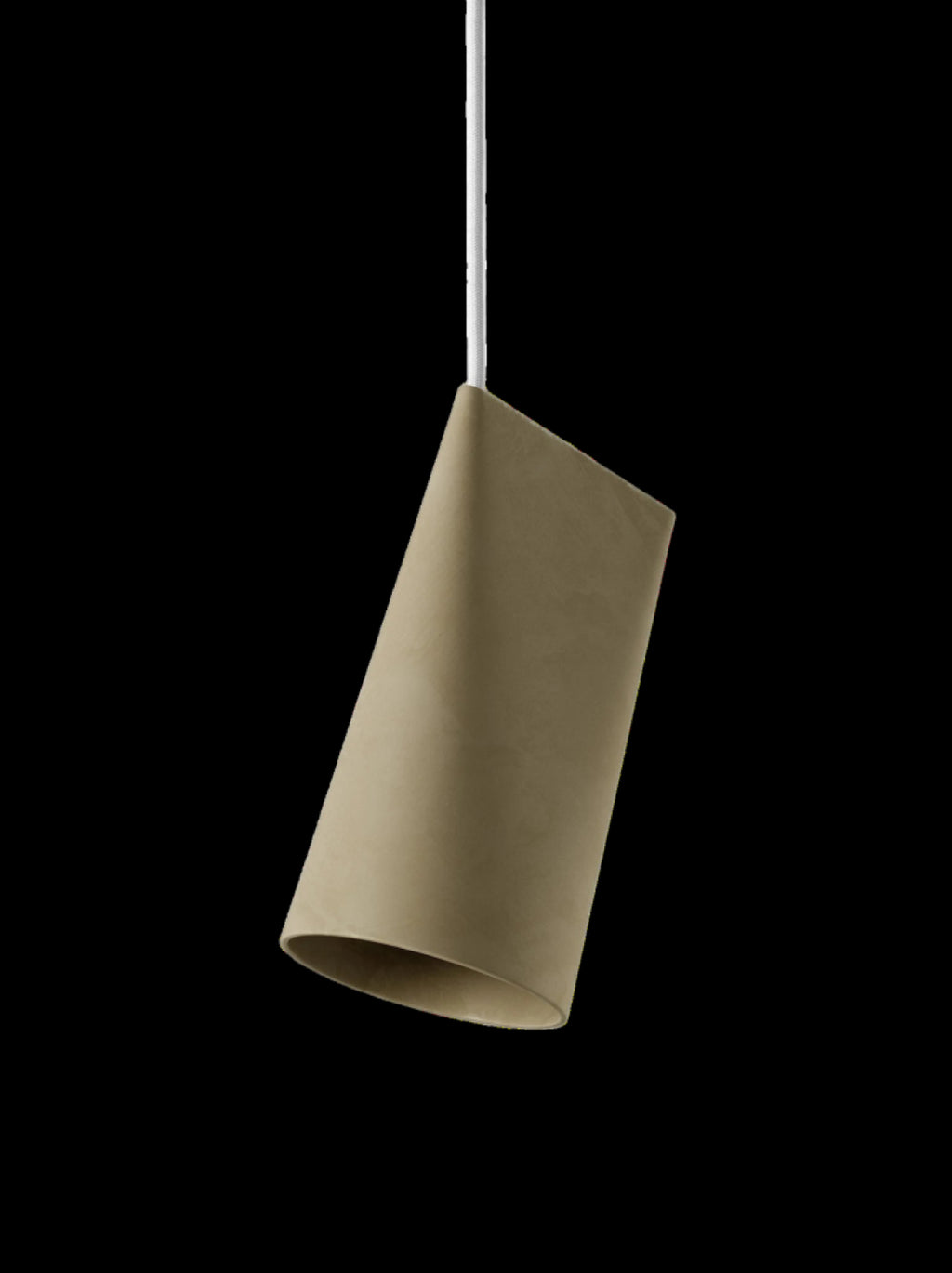 Moebe Ceramic Pendant, Olive, Narrow