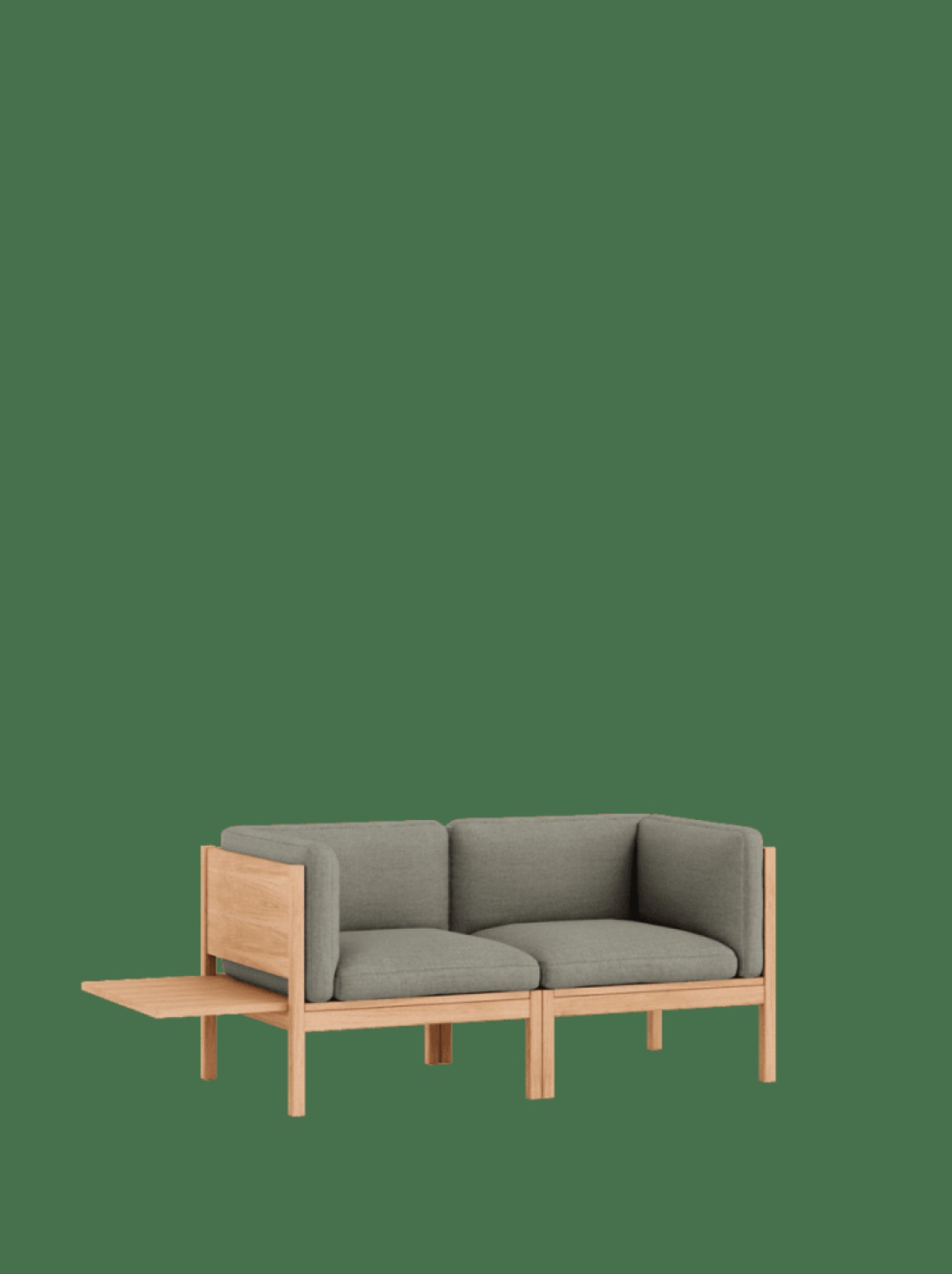 Moebe Modular Sofa Set, 2 Seater Sofa With Sides + 1 Side Table, Re-wool 128 (fsc Mix Credit)