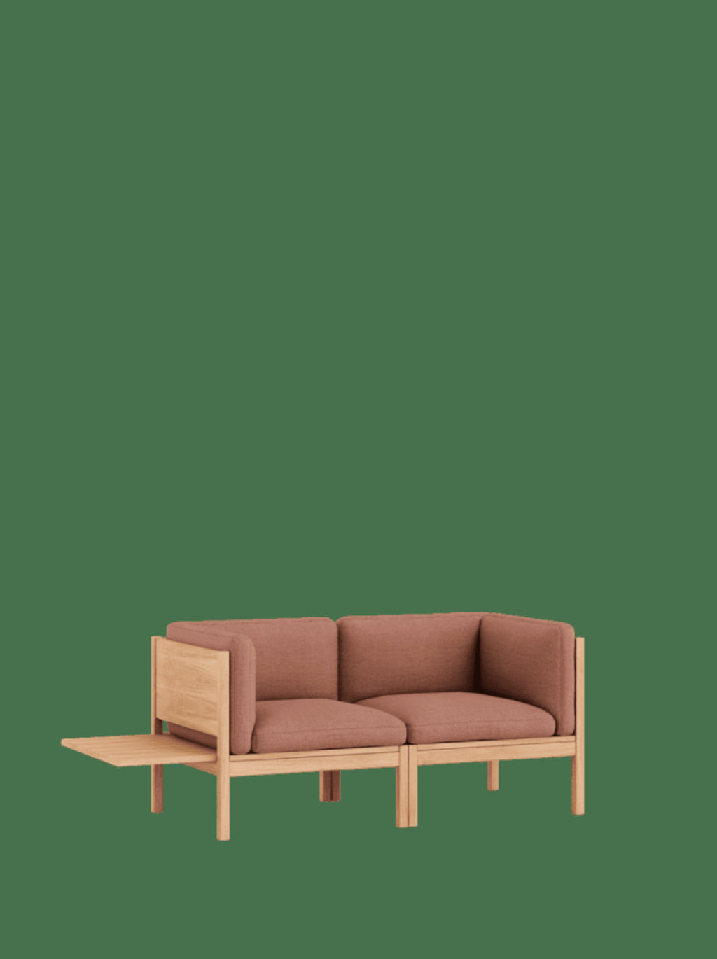 Moebe Modular Sofa Set, 2 Seater Sofa With Sides + 1 Side Table, Re-wool 648 (fsc Mix Credit)