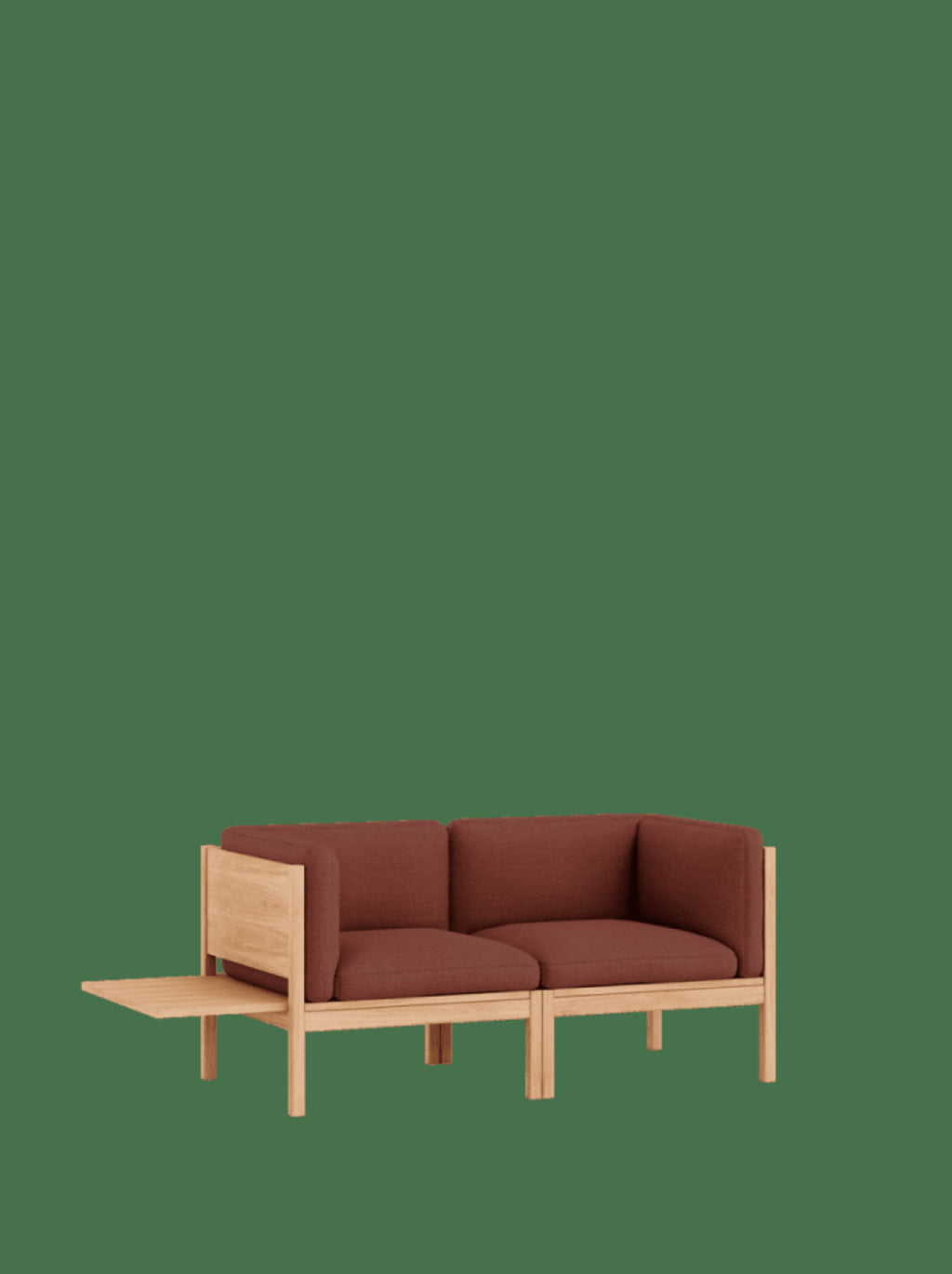 Moebe Modular Sofa Set, 2 Seater Sofa With Sides + 1 Side Table, Re-wool 687 (fsc Mix Credit)
