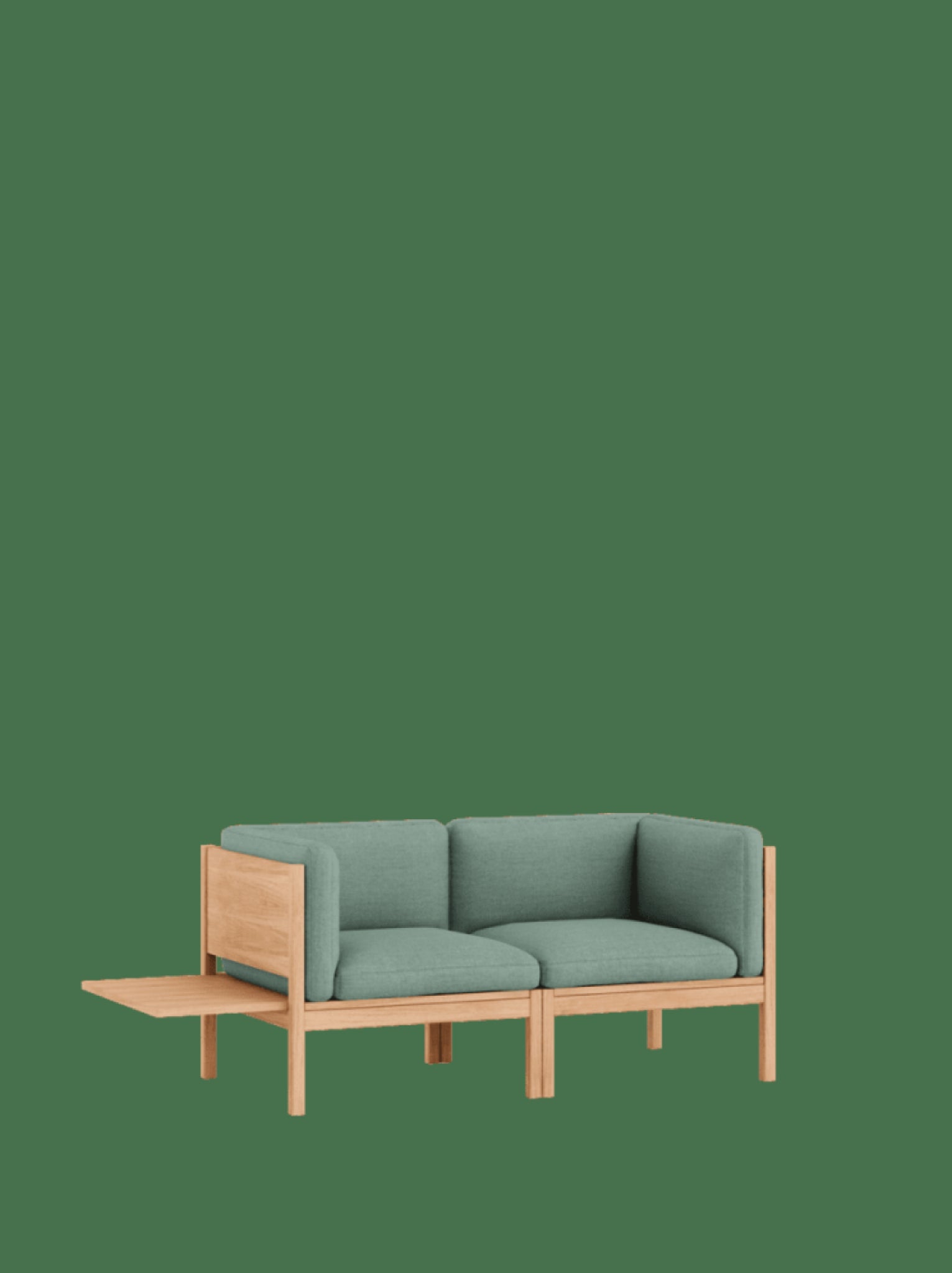 Moebe Modular Sofa Set, 2 Seater Sofa With Sides + 1 Side Table, Re-wool 868 (fsc Mix Credit)