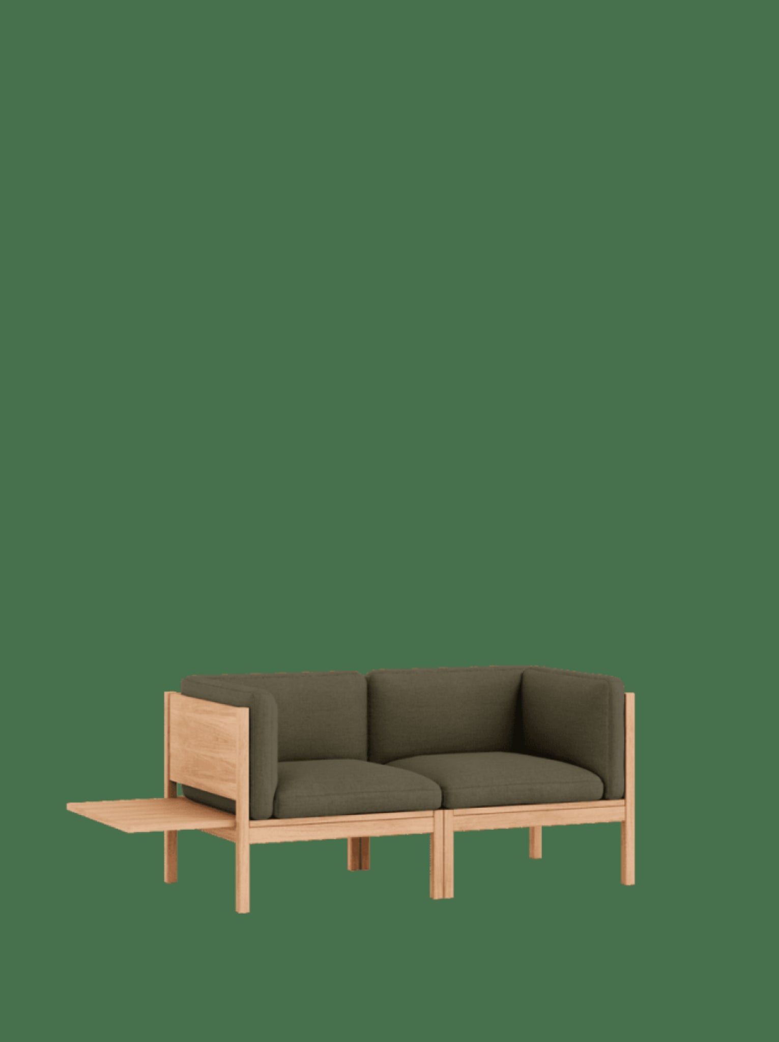 Moebe Modular Sofa Set, 2 Seater Sofa With Sides + 1 Side Table, Re-wool 977 (fsc Mix Credit)
