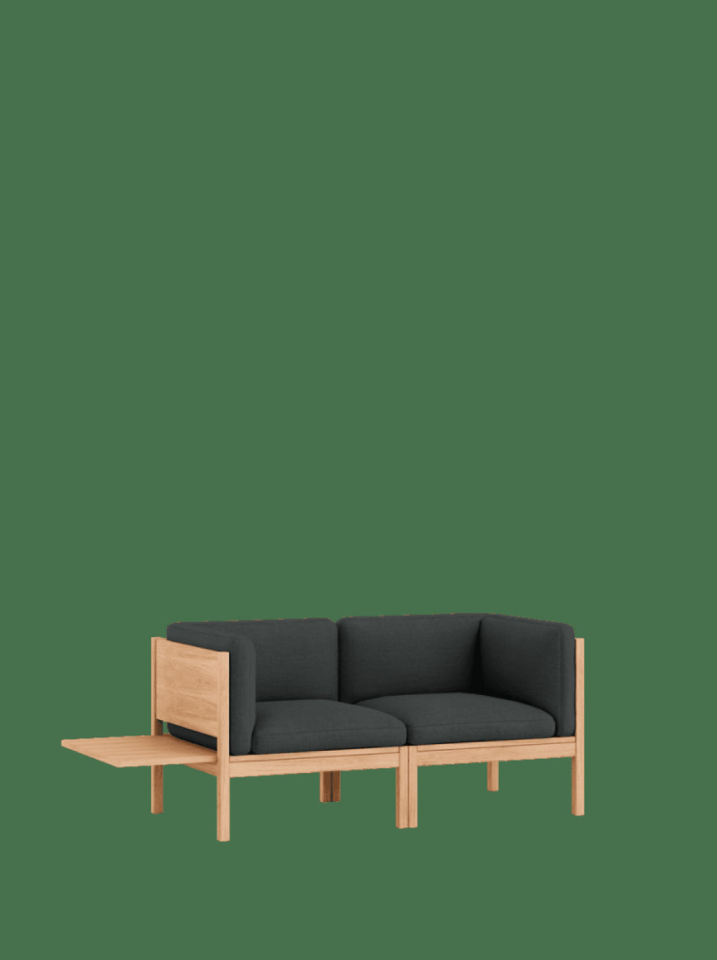 Moebe Modular Sofa Set, 2 Seater Sofa With Sides + 1 Side Table, Re-wool 987 (fsc Mix Credit)