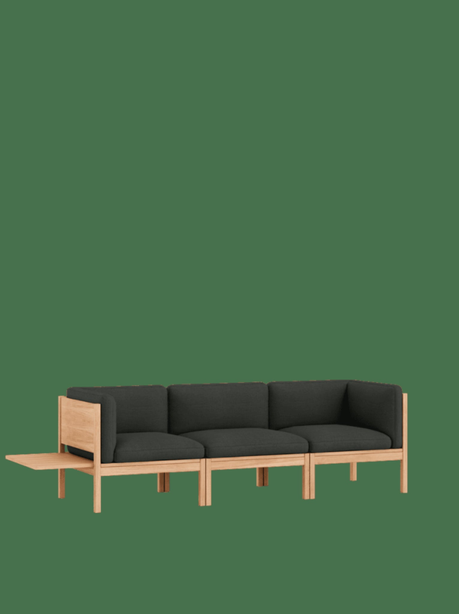 Moebe Modular Sofa Set, 3 Seater Sofa With Sides + 1 Side Table, Re-wool 198 (fsc Mix Credit)