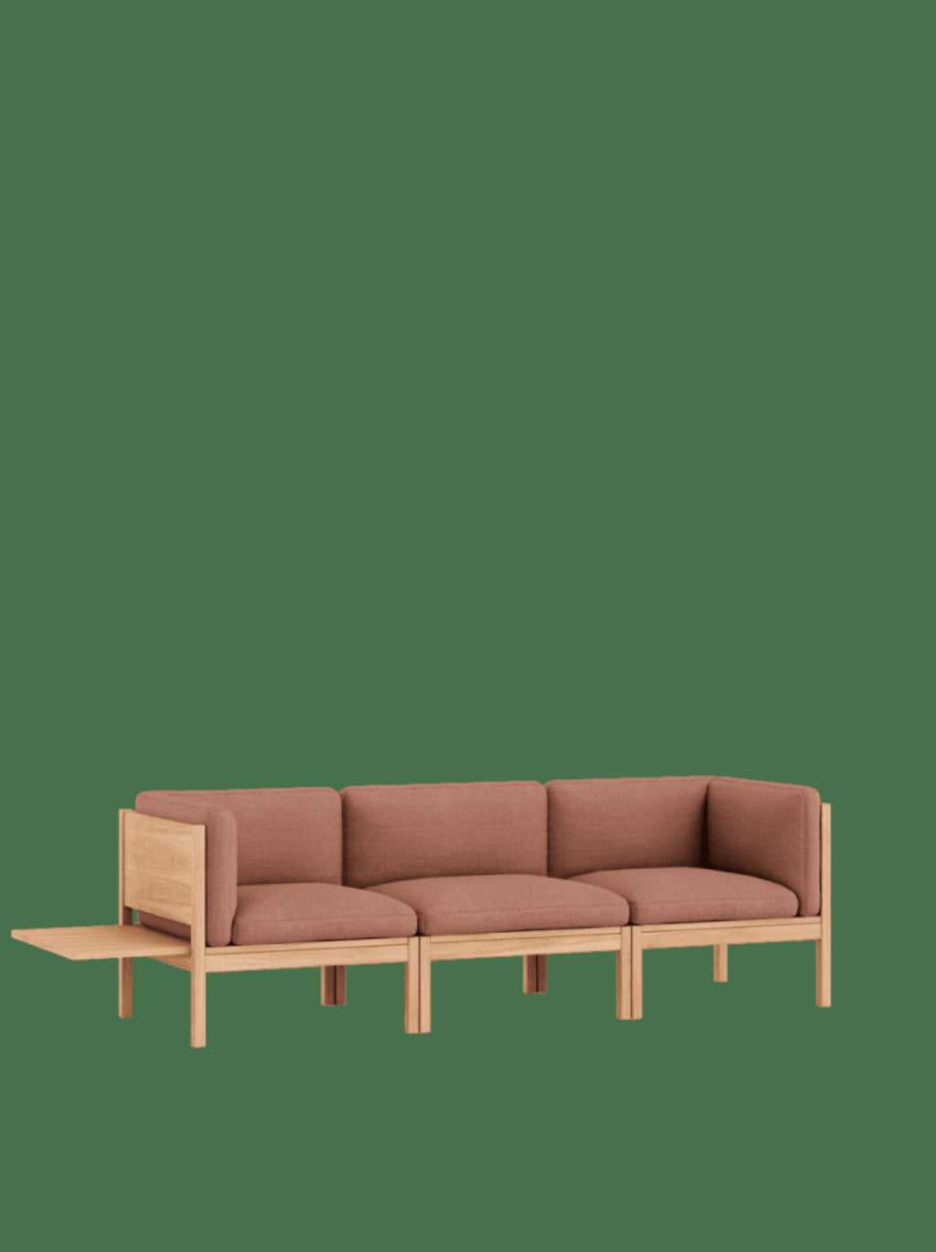 Moebe Modular Sofa Set, 3 Seater Sofa With Sides + 1 Side Table, Re-wool 648 (fsc Mix Credit)