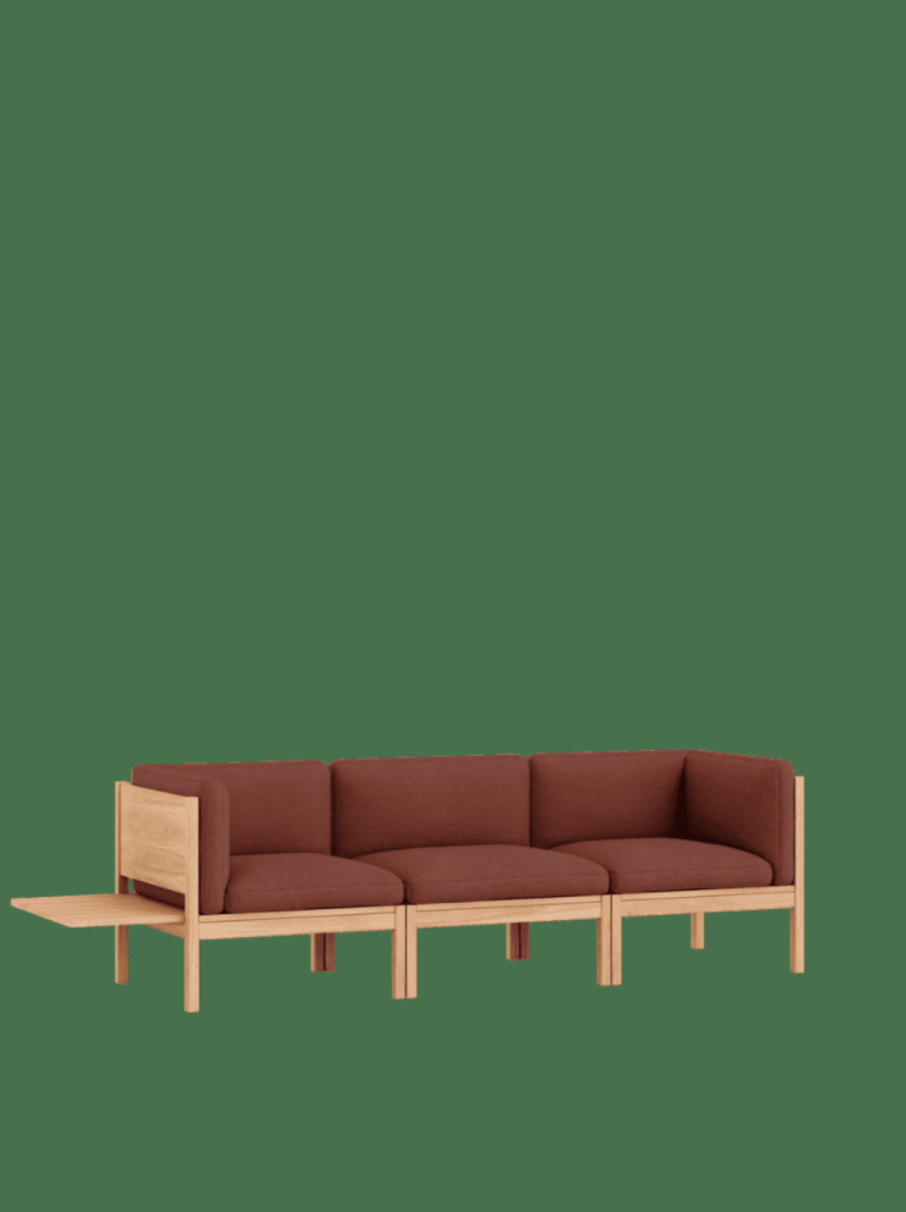 Moebe Modular Sofa Set, 3 Seater Sofa With Sides + 1 Side Table, Re-wool 687 (fsc Mix Credit)