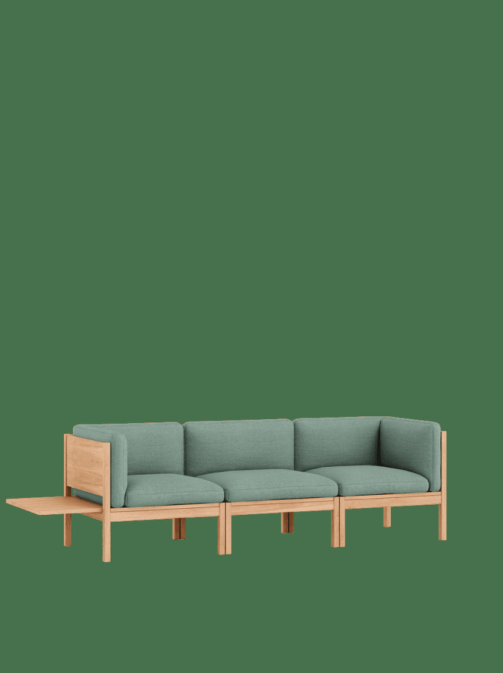 Moebe Modular Sofa Set, 3 Seater Sofa With Sides + 1 Side Table, Re-wool 868 (fsc Mix Credit)