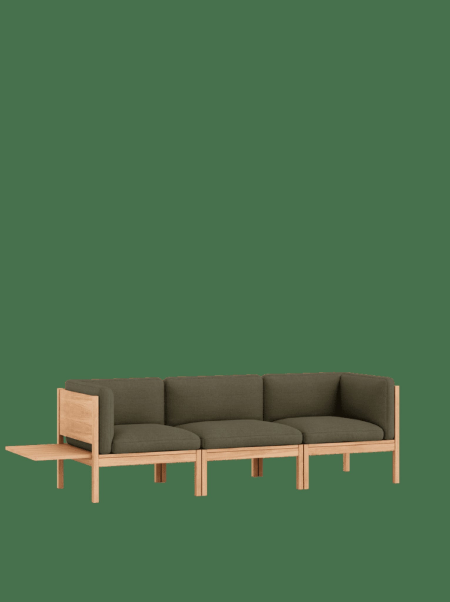 Moebe Modular Sofa Set, 3 Seater Sofa With Sides + 1 Side Table, Re-wool 977 (fsc Mix Credit)