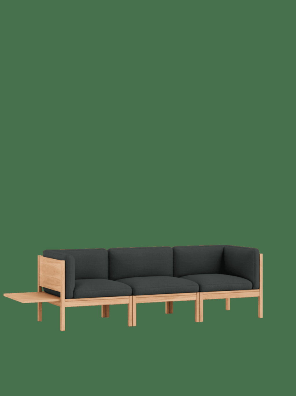 Moebe Modular Sofa Set, 3 Seater Sofa With Sides + 1 Side Table, Re-wool 987 (fsc Mix Credit)