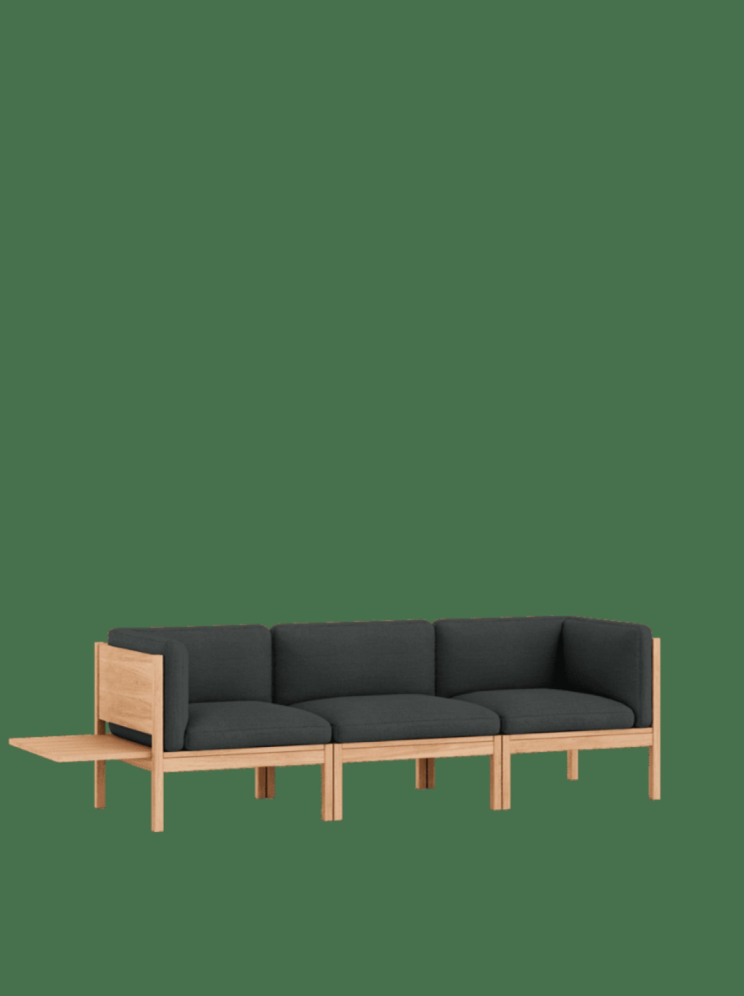 Moebe Modular Sofa Set, 3 Seater Sofa With Sides + 1 Side Table, Re-wool 987 (fsc Mix Credit)