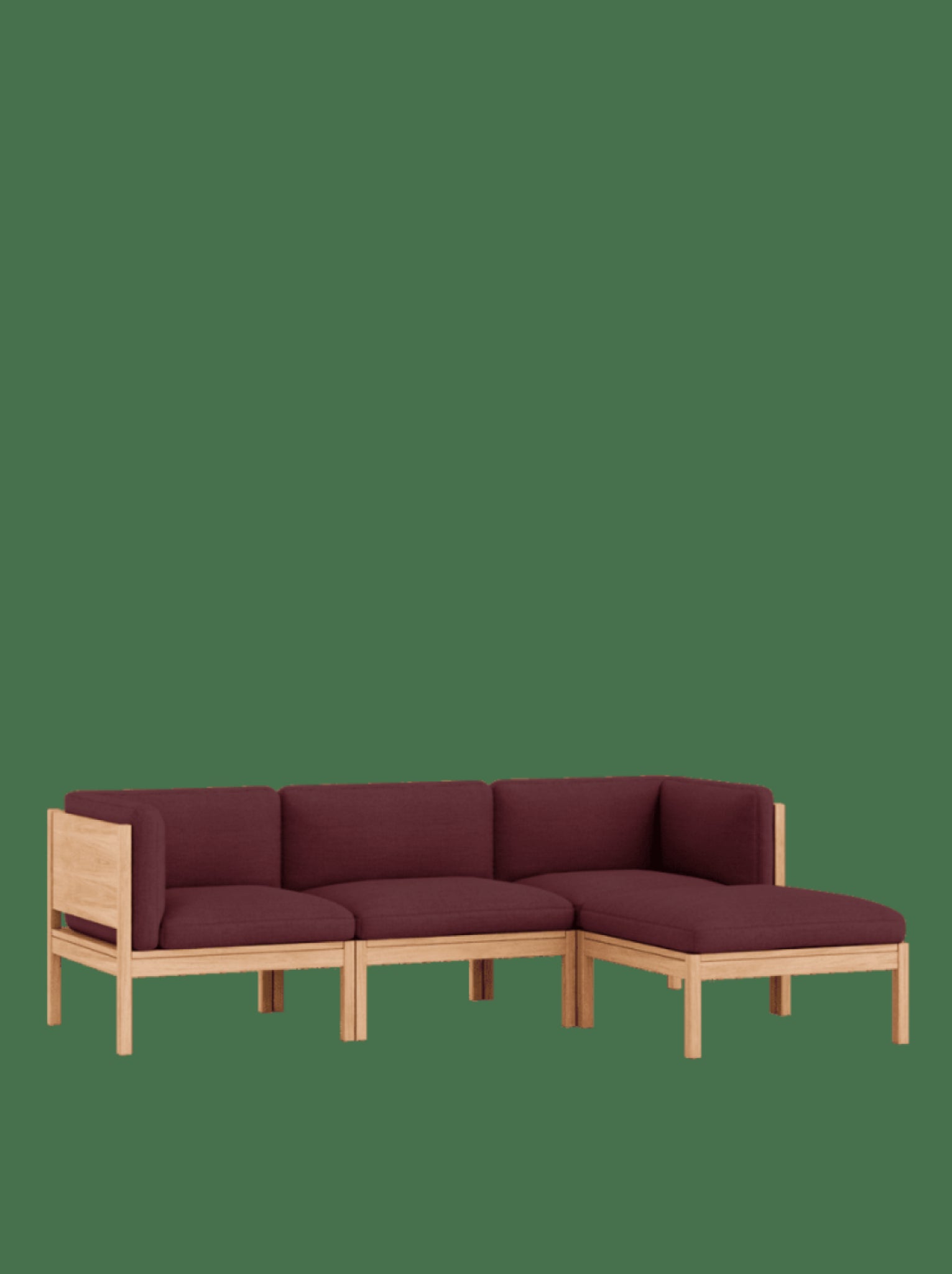 Moebe Modular Sofa Set, 3 Seater Sofa With Sides + Chaise Longue, Autumn 681 (fsc Mix Credit)