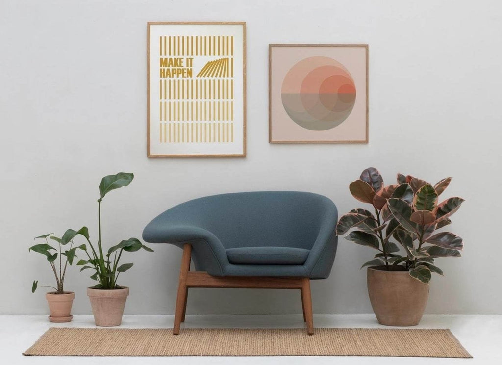 Vissevasse Gradient Poster 40 X40 Cm, Koral