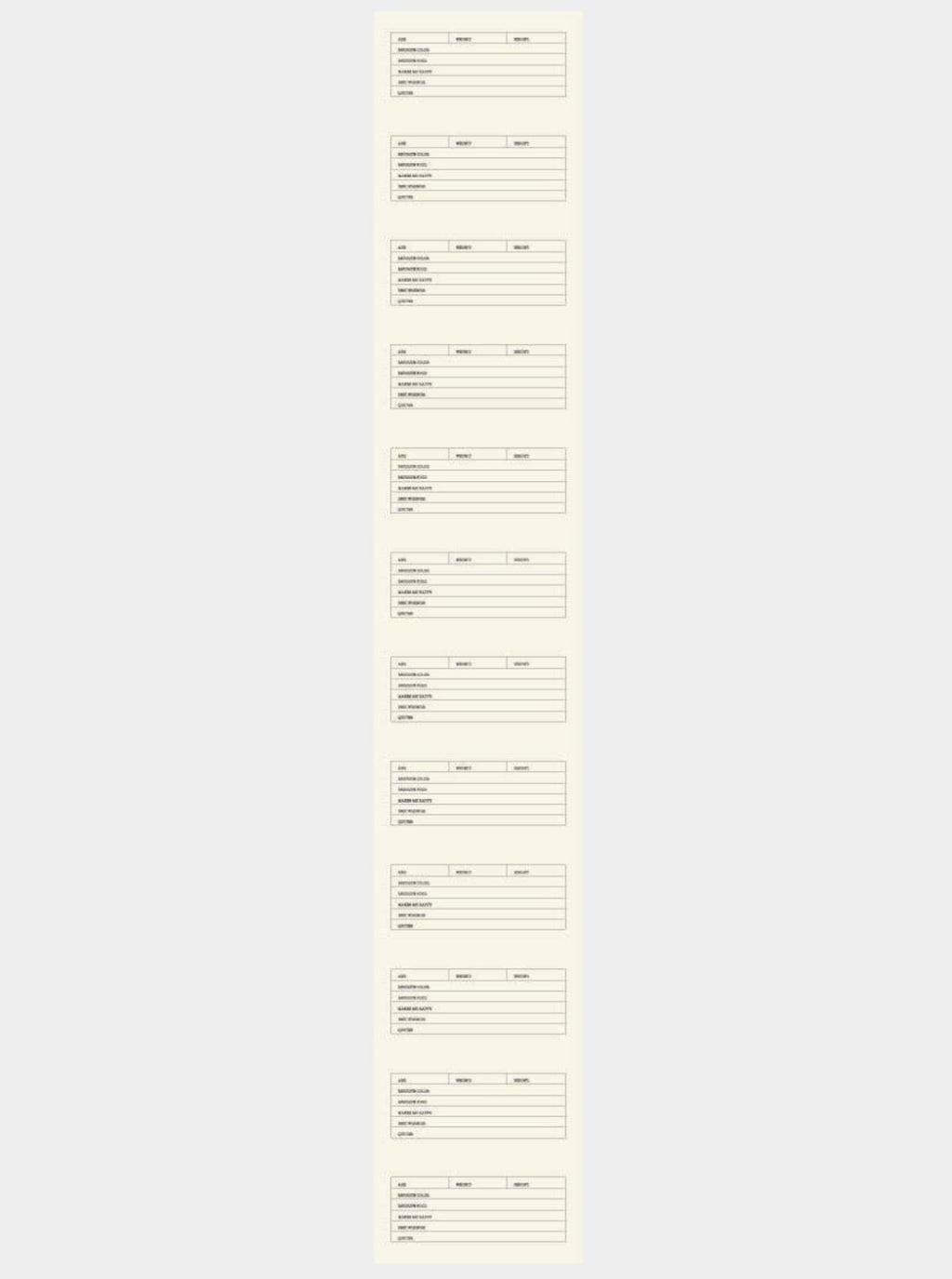 Vissevasse Countryside Size Meter, H 120cm