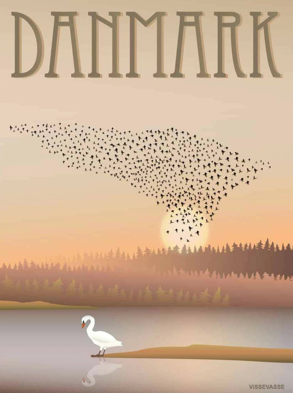 Vissevasse Denmark Black Sun Poster, 50 X70 Cm