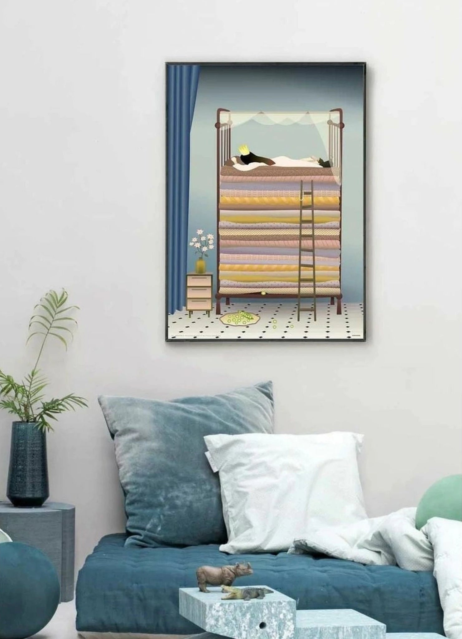 Vissevasse The Princess On The Pea Poster, 30 X40 Cm