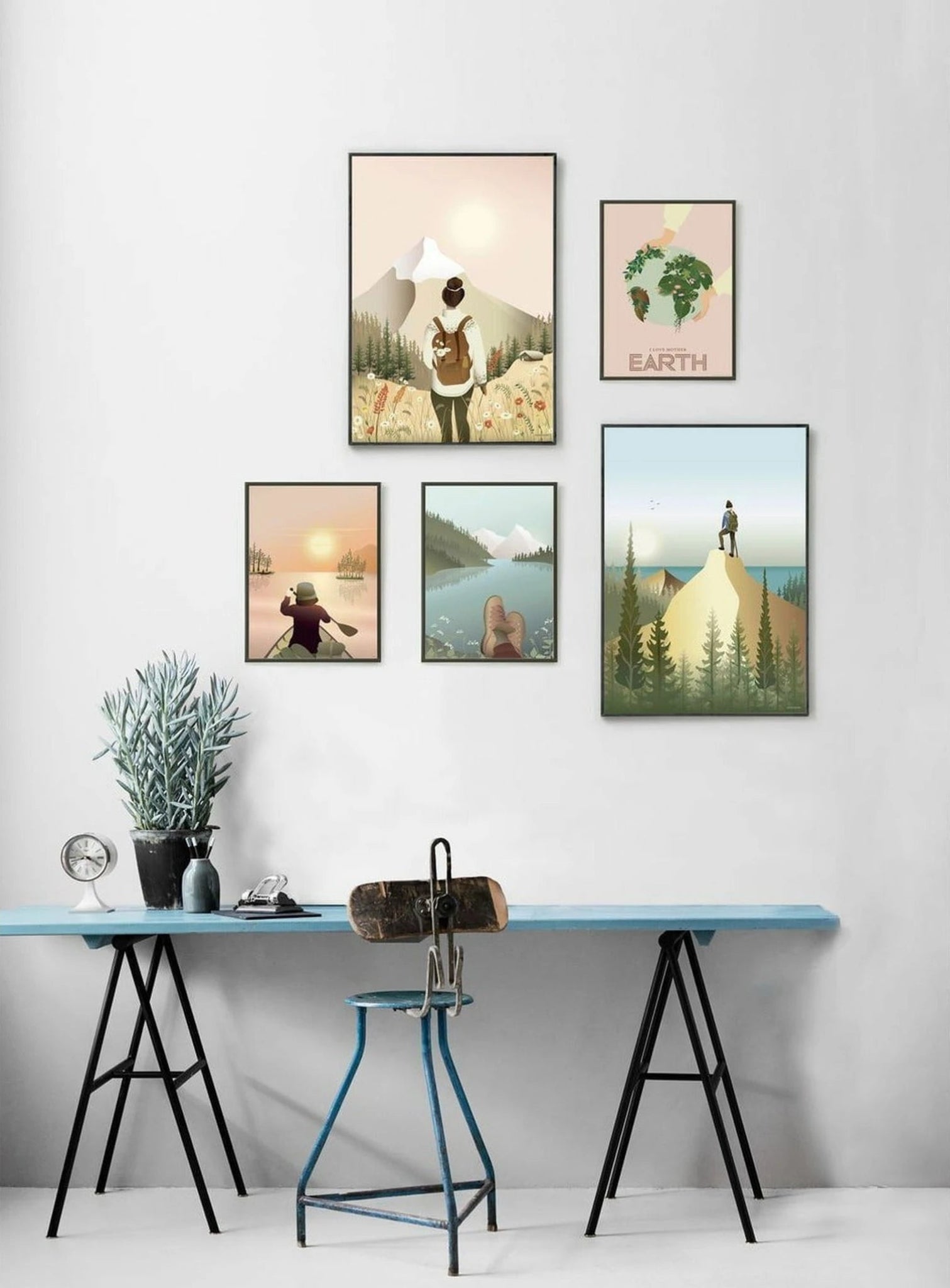 Vissevasse Top Of The Mountain Poster, 50 X70 Cm