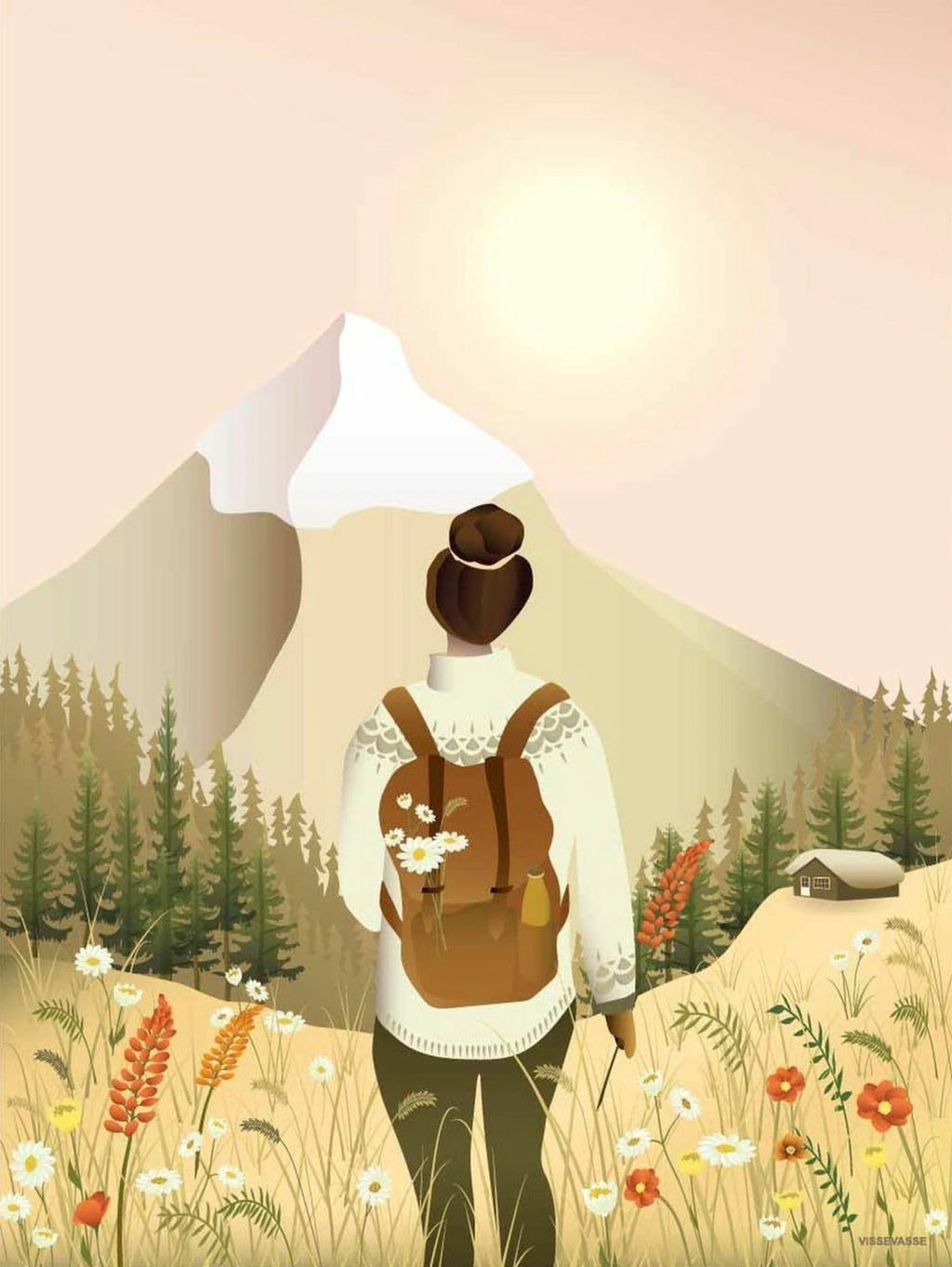 Vissevasse Hike With Me Poster, 15 X21 Cm