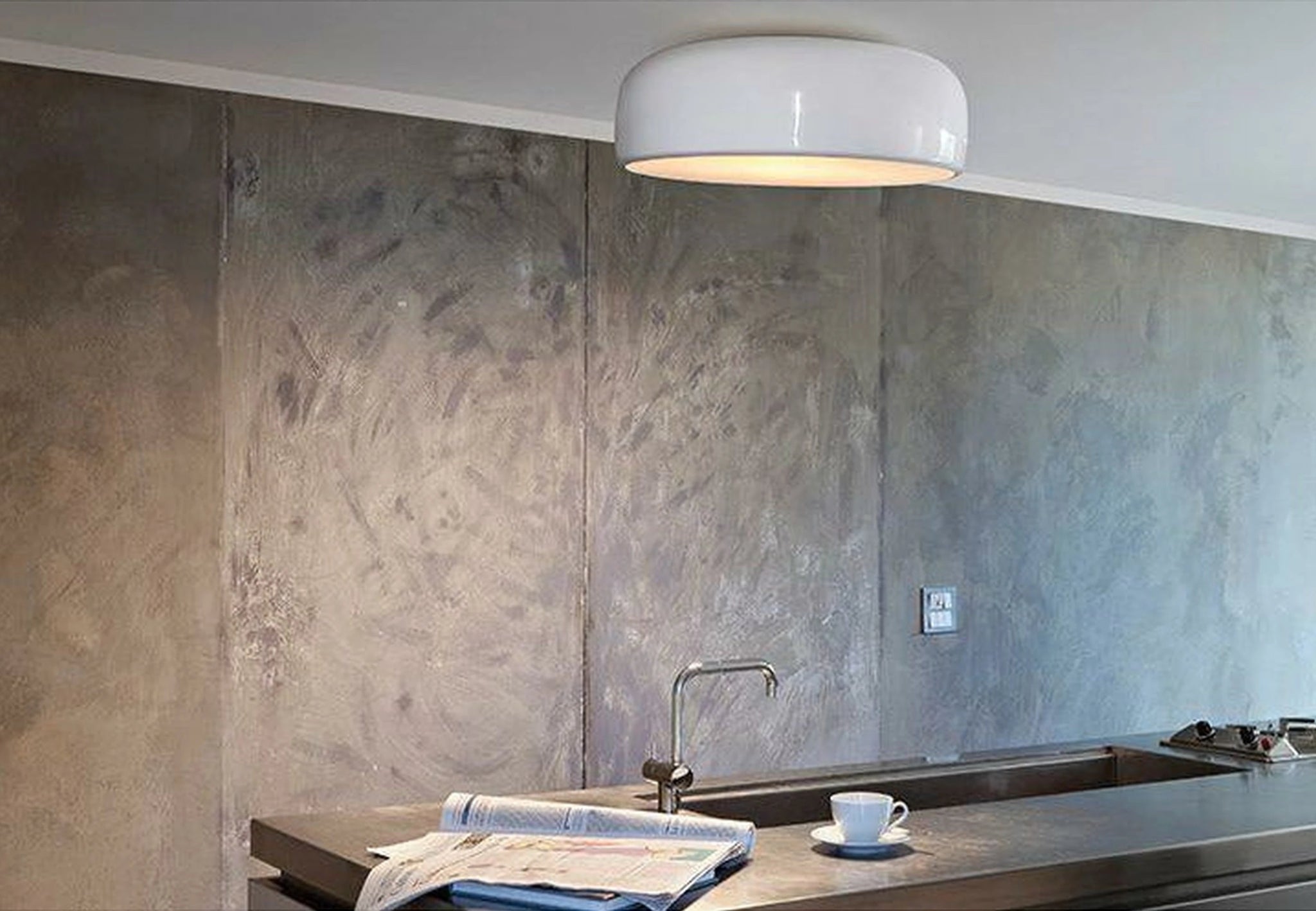 Flos Smithfield Pro C Ceiling Lamp, White