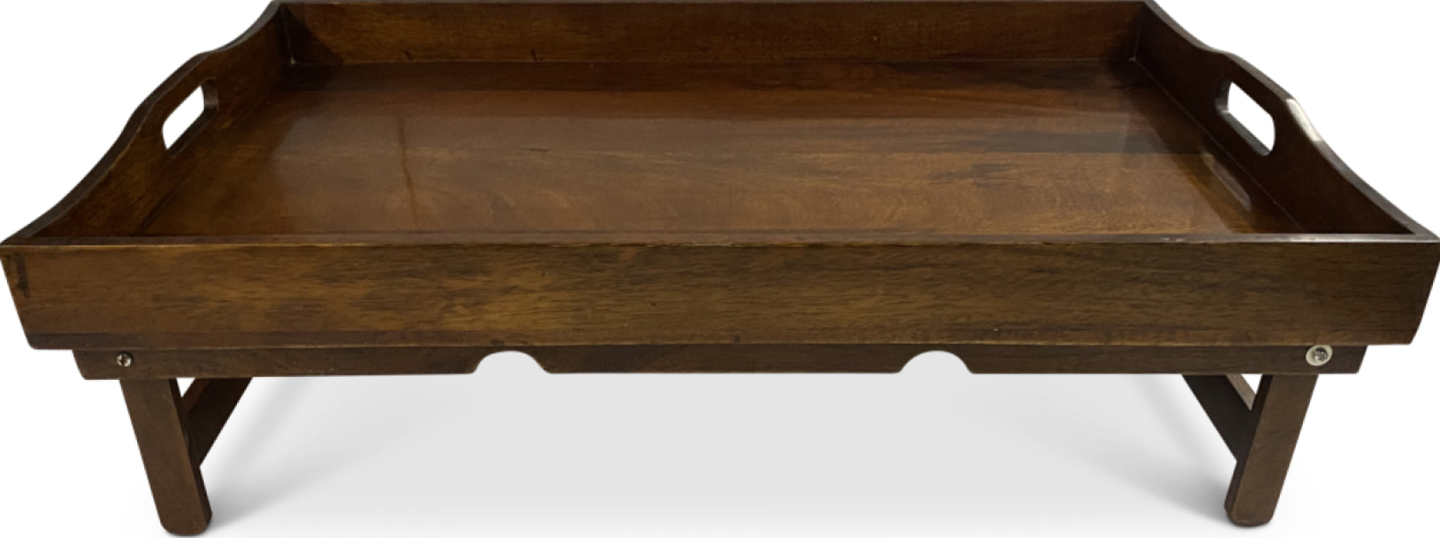 Authentic Models Wooden Serving Tray With Folding Feet, Large