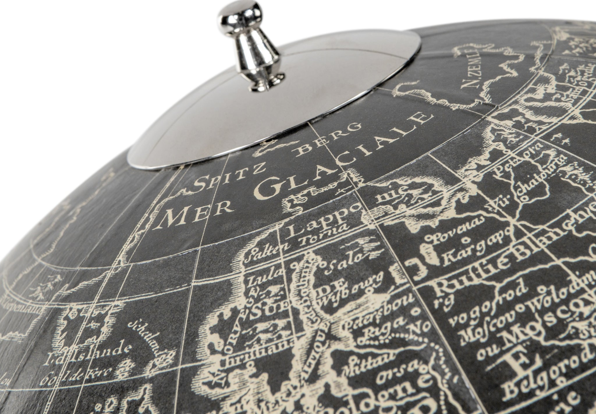 Authentic Models Vaugondy 1745 Globus, Noir