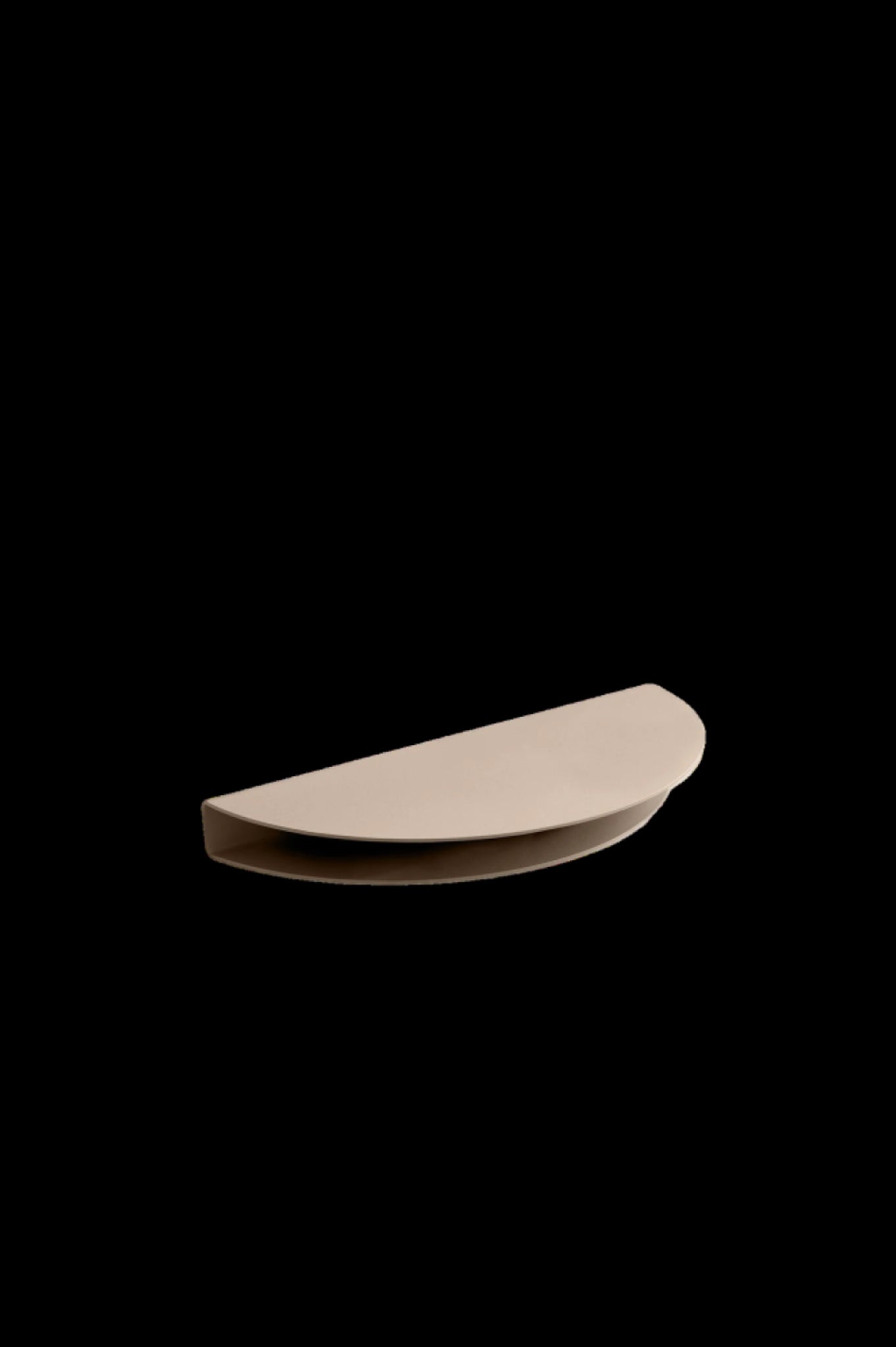 Moebe Half Moon Shelf 12x24 Cm in Warm Grey - Stylish Steel Design