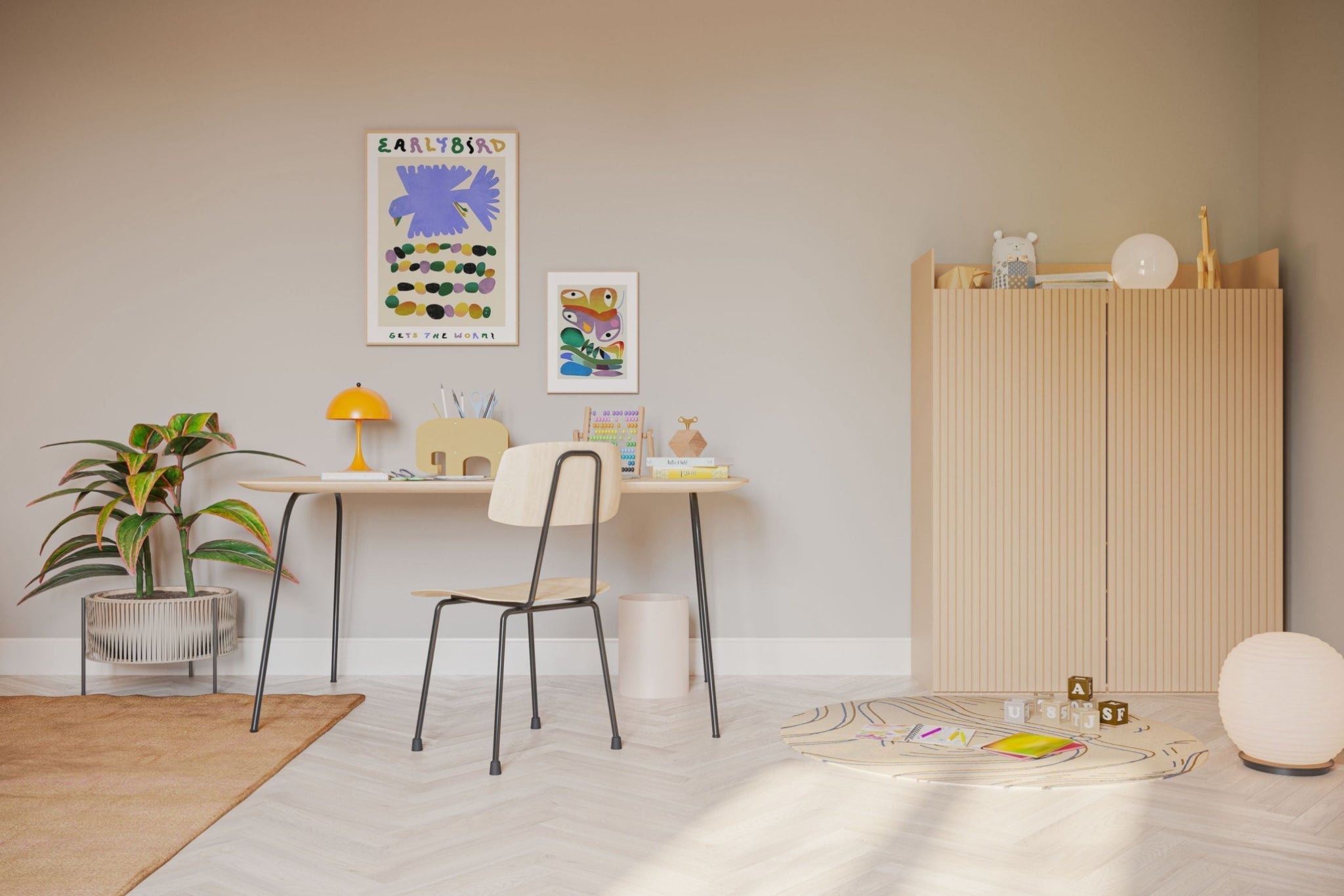 Paper Collective Early Bird Gets The Worm Poster, 30x40 Cm