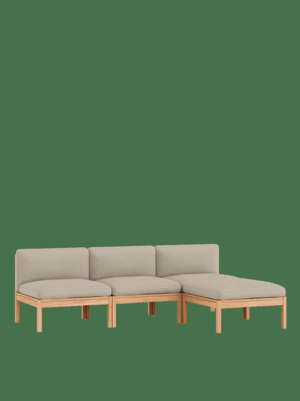Moebe Modular Sofa Set, 3 Seater Sofa With Chaise Longue, Field 233 (fsc Mix Credit)