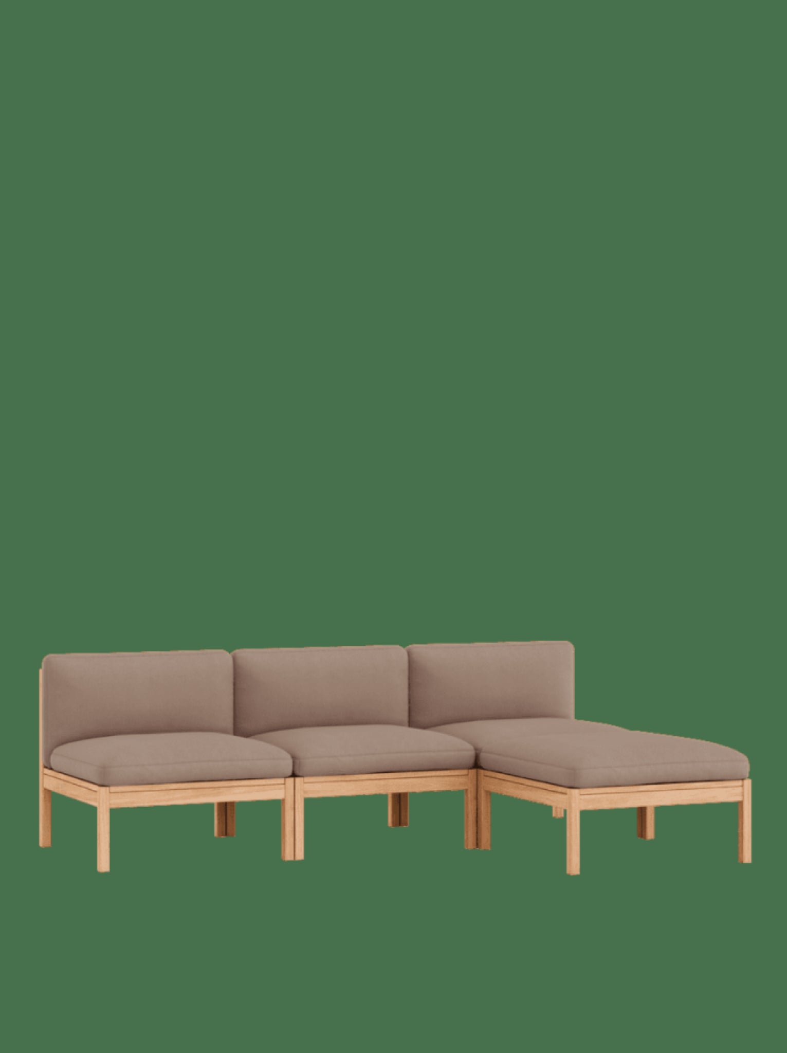 Moebe Modular Sofa Set, 3 Seater Sofa With Chaise Longue, Field 343 (fsc Mix Credit)