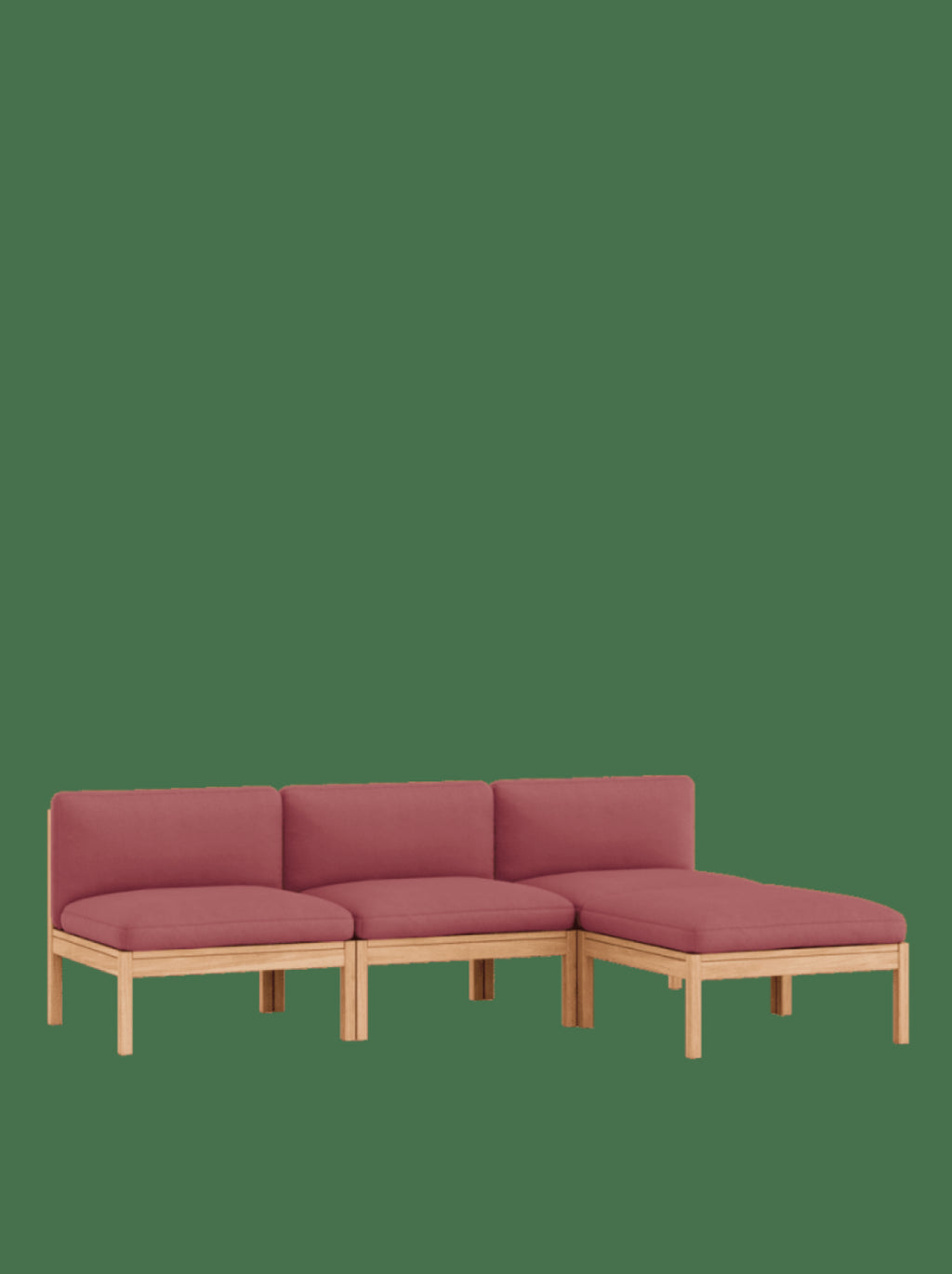 Moebe Modular Sofa Set, 3 Seater Sofa With Chaise Longue, Field 643 (fsc Mix Credit)