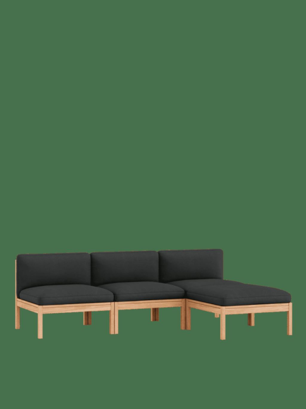 Moebe Modular Sofa Set, 3 Seater Sofa With Chaise Longue, Field 793 (fsc Mix Credit)