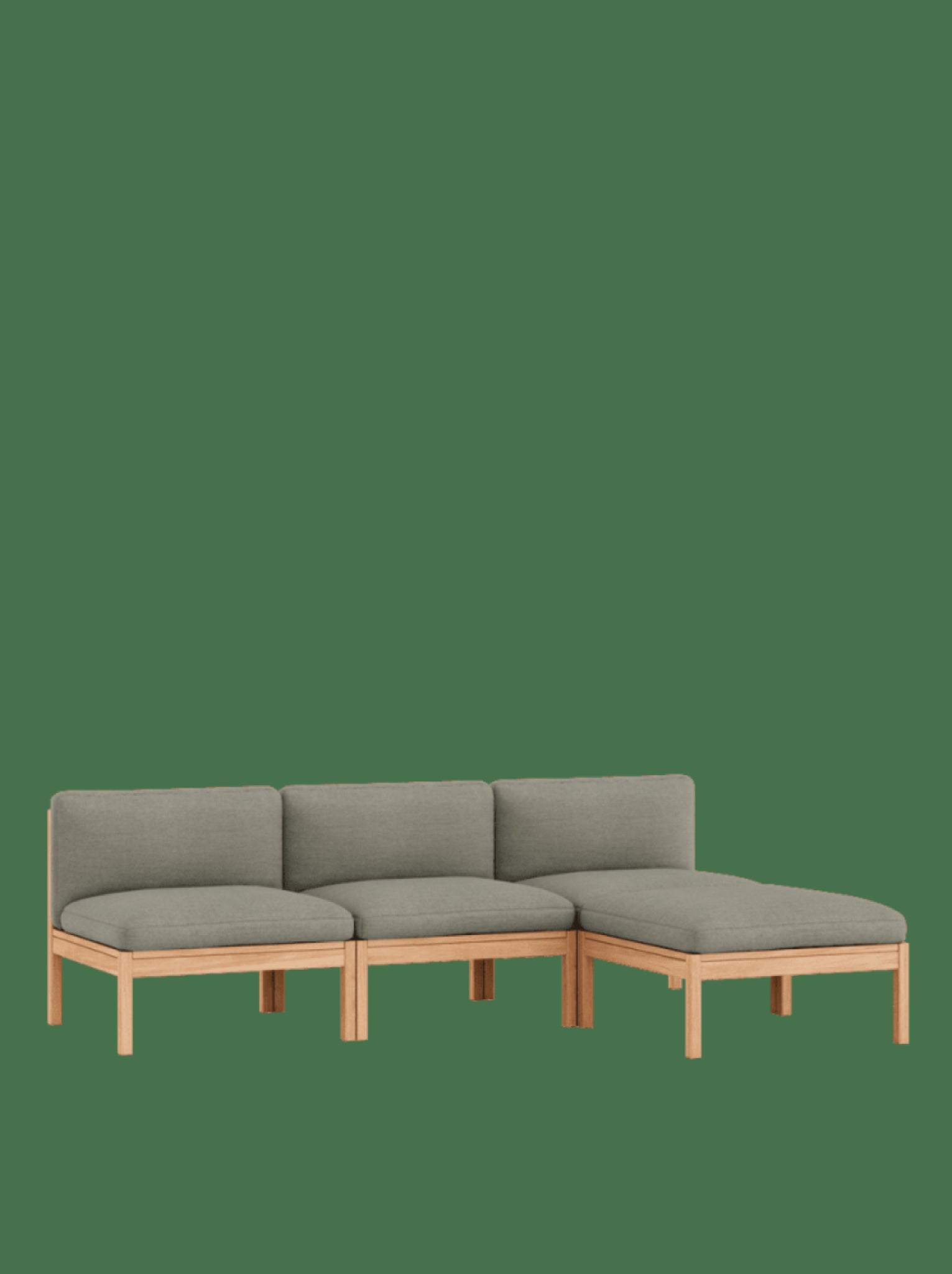 Moebe Modular Sofa Set, 3 Seater Sofa With Chaise Longue, Re-wool 128 (fsc Mix Credit)