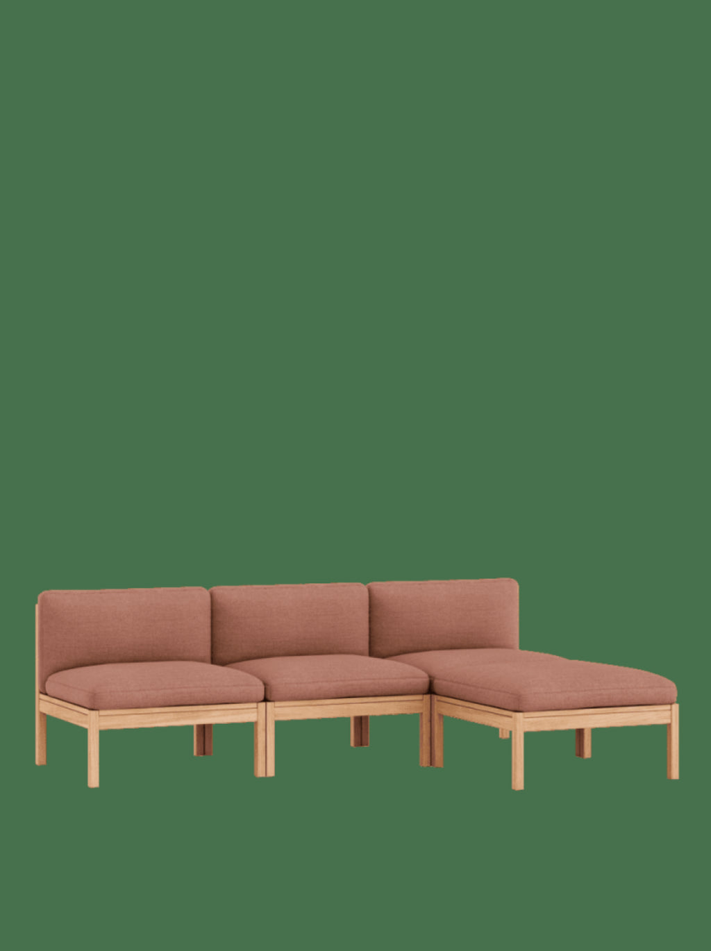 Moebe Modular Sofa Set, 3 Seater Sofa With Chaise Longue, Re-wool 648 (fsc Mix Credit)