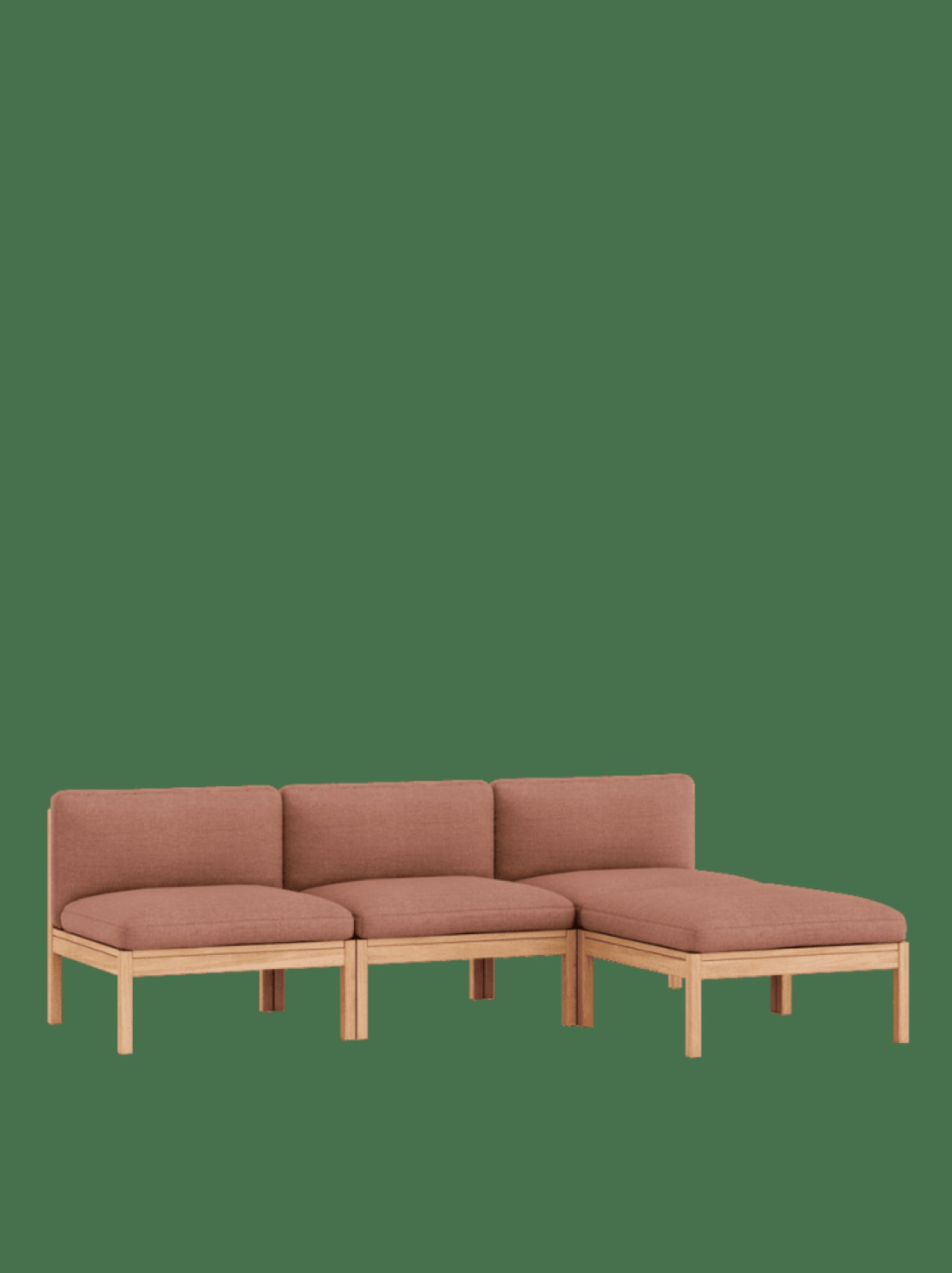 Moebe Modular Sofa Set, 3 Seater Sofa With Chaise Longue, Re-wool 648 (fsc Mix Credit)