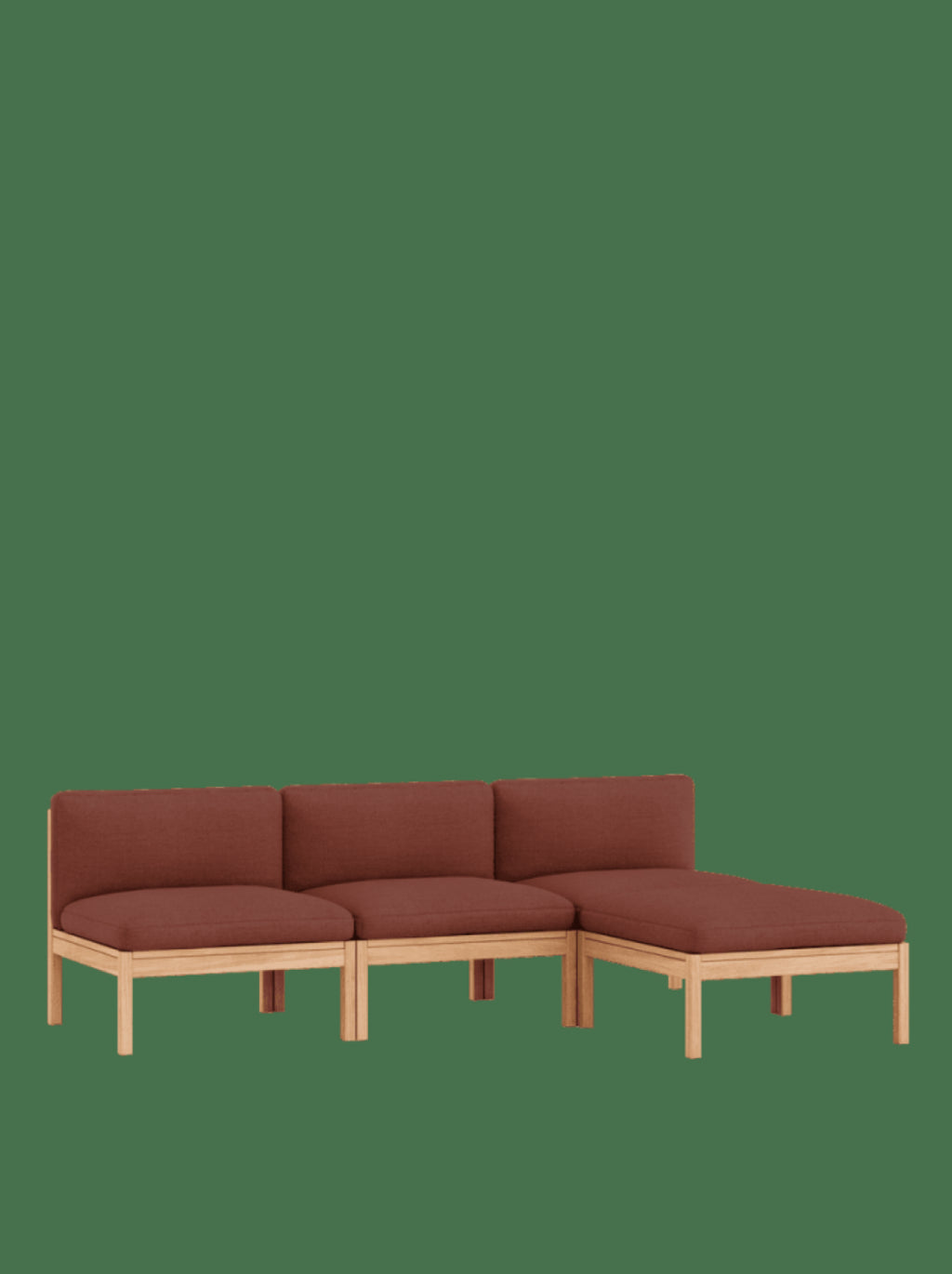Moebe Modular Sofa Set, 3 Seater Sofa With Chaise Longue, Re-wool 687 (fsc Mix Credit)