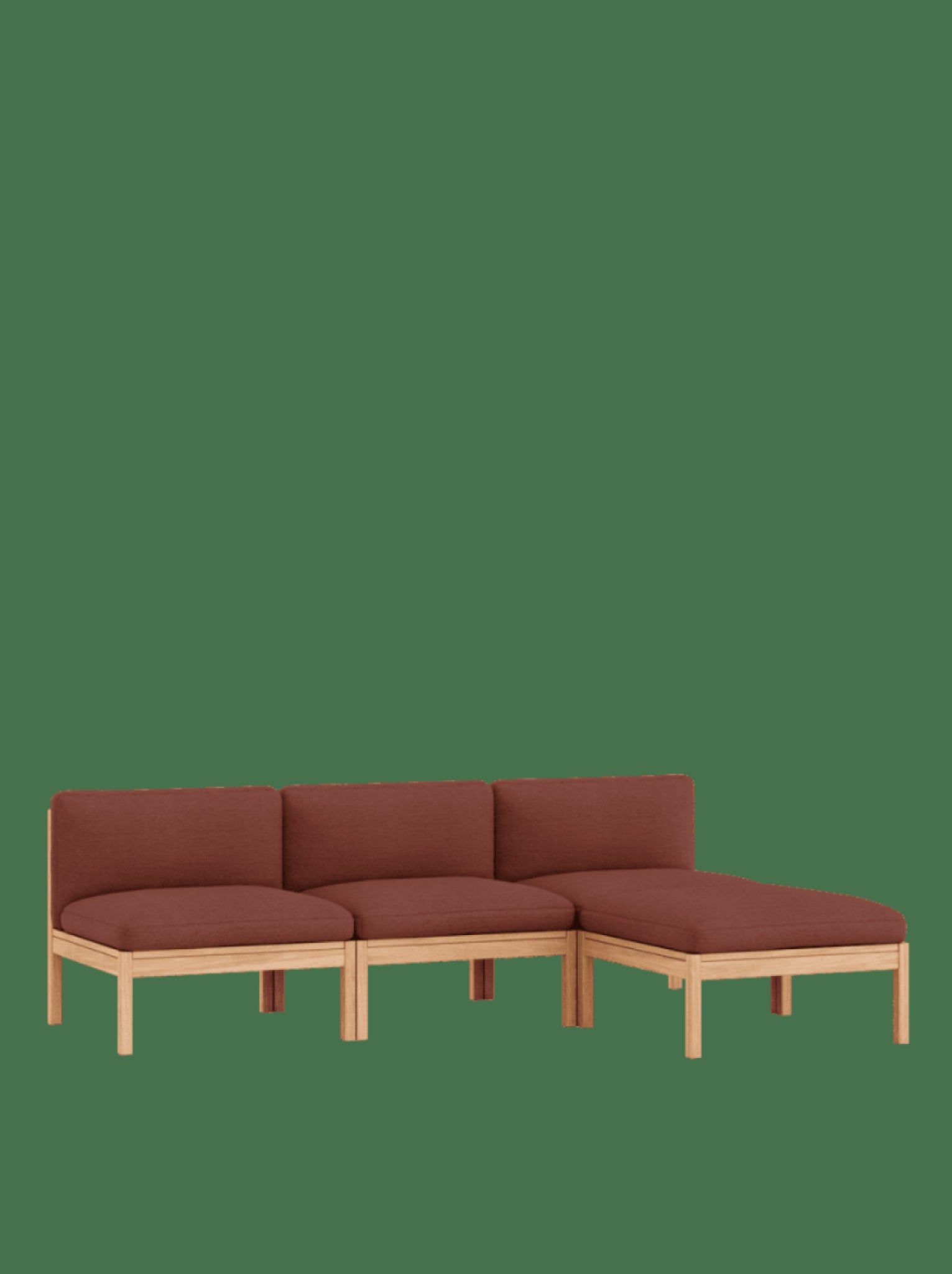 Moebe Modular Sofa Set, 3 Seater Sofa With Chaise Longue, Re-wool 687 (fsc Mix Credit)