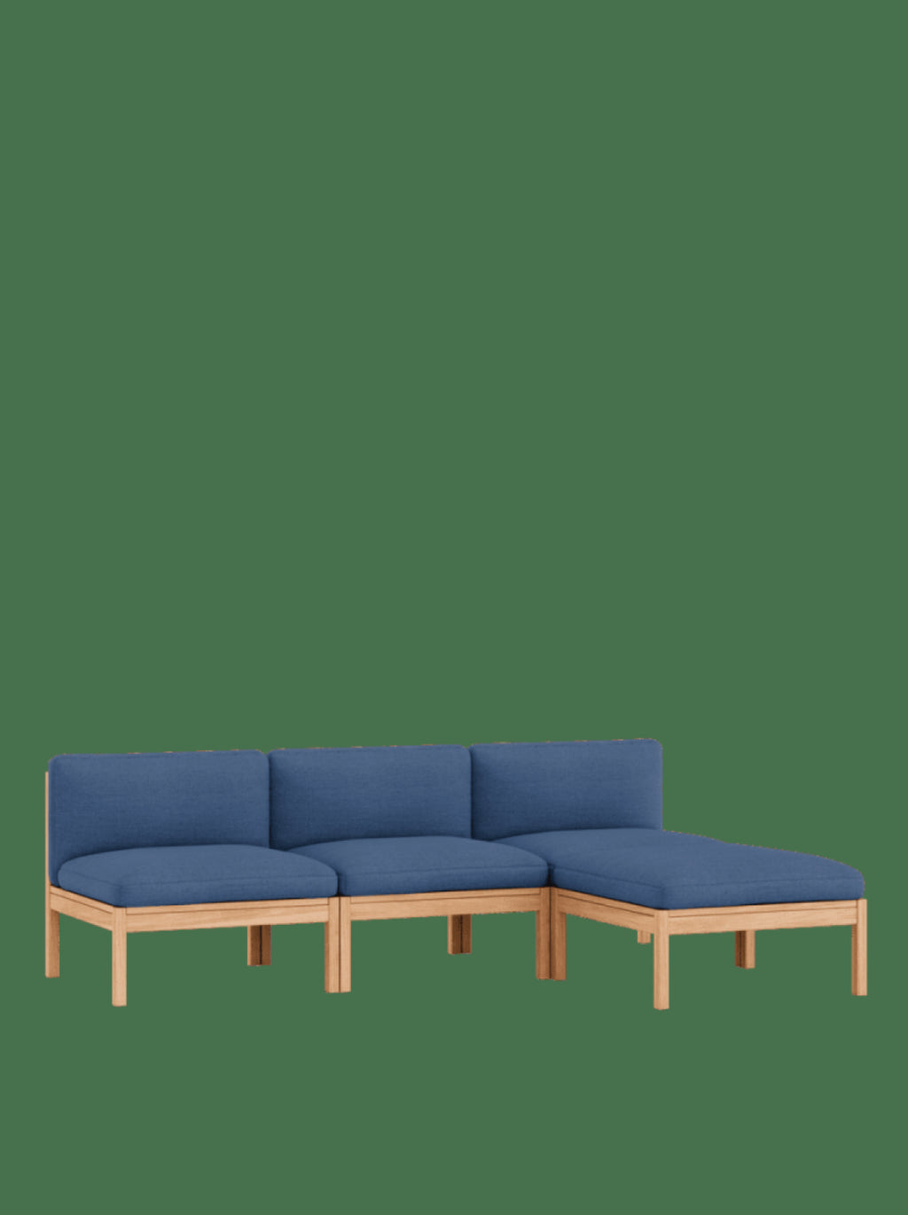Moebe Modular Sofa Set, 3 Seater Sofa With Chaise Longue, Re-wool 767 (fsc Mix Credit)