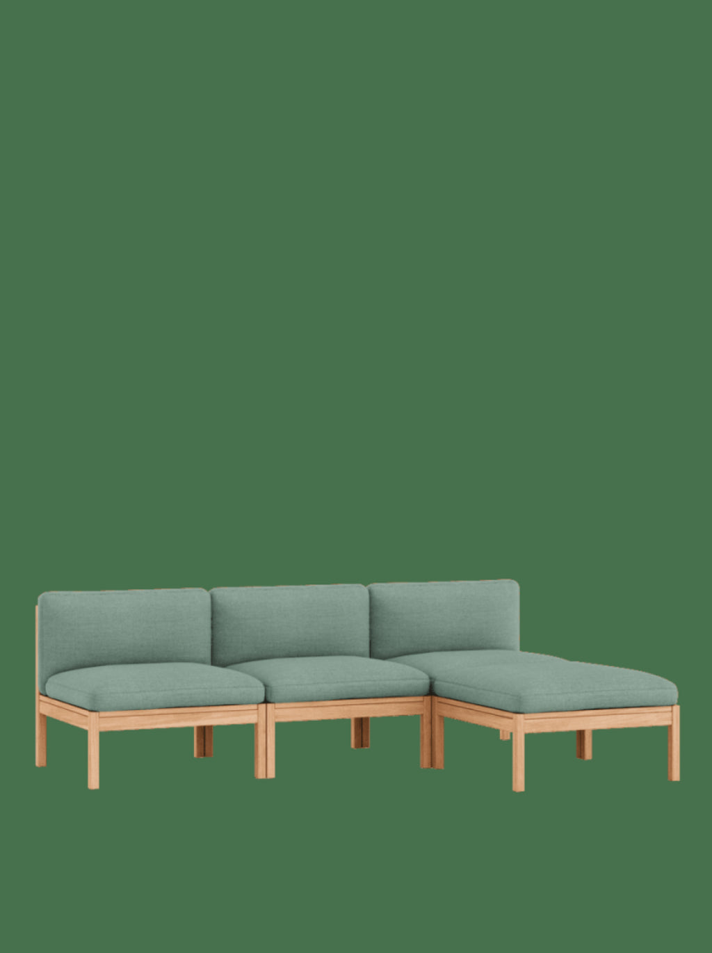 Moebe Modular Sofa Set, 3 Seater Sofa With Chaise Longue, Re-wool 868 (fsc Mix Credit)
