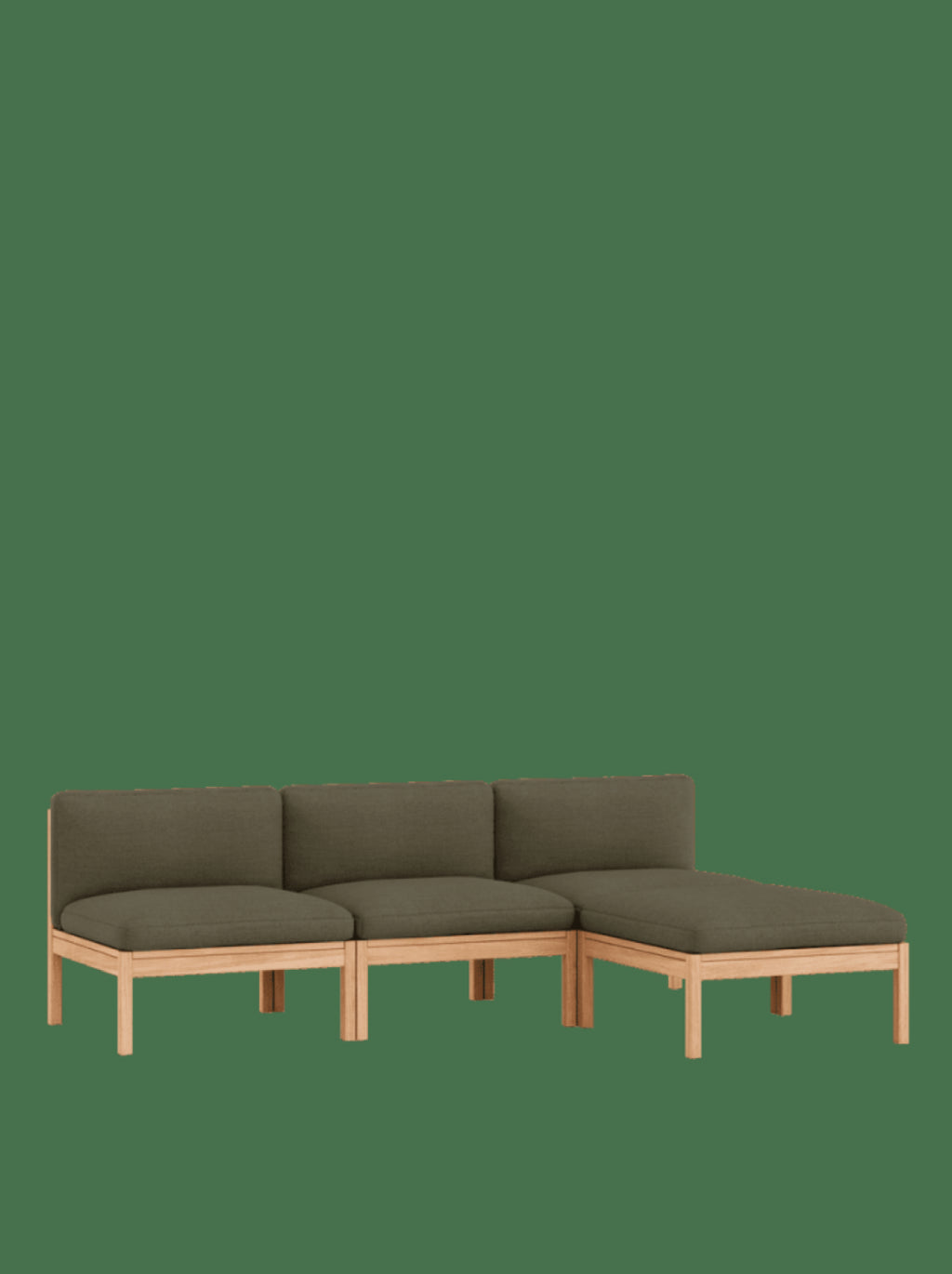 Moebe Modular Sofa Set, 3 Seater Sofa With Chaise Longue, Re-wool 977 (fsc Mix Credit)