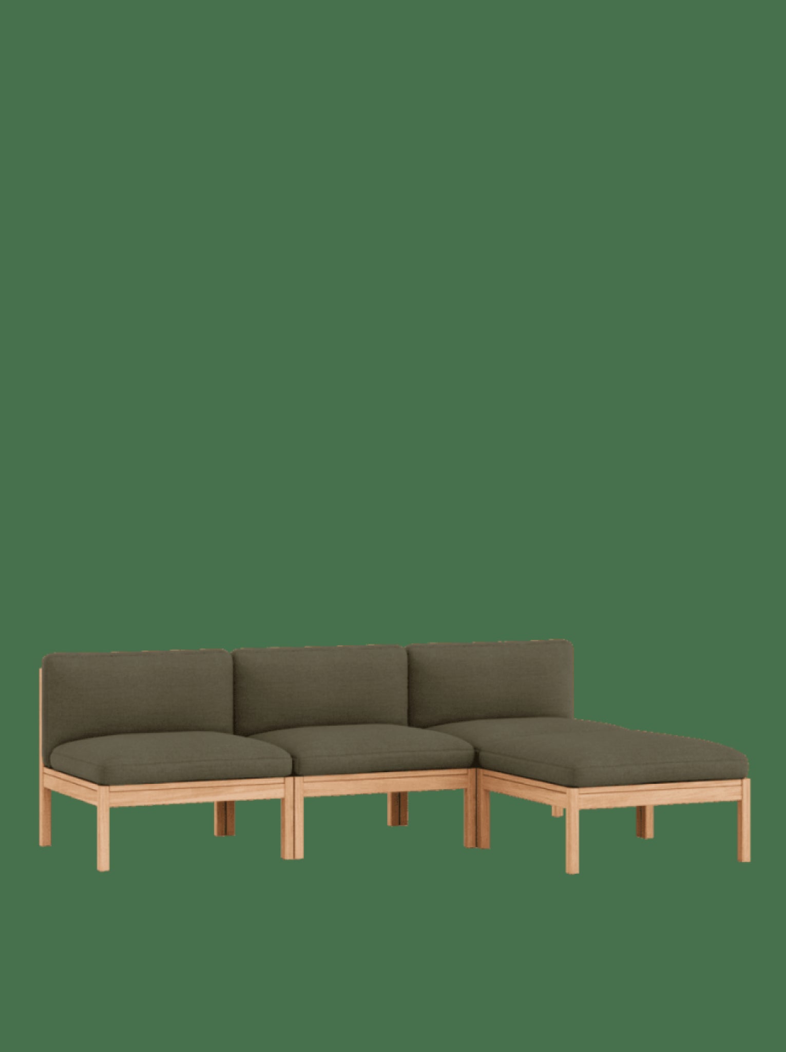 Moebe Modular Sofa Set, 3 Seater Sofa With Chaise Longue, Re-wool 977 (fsc Mix Credit)