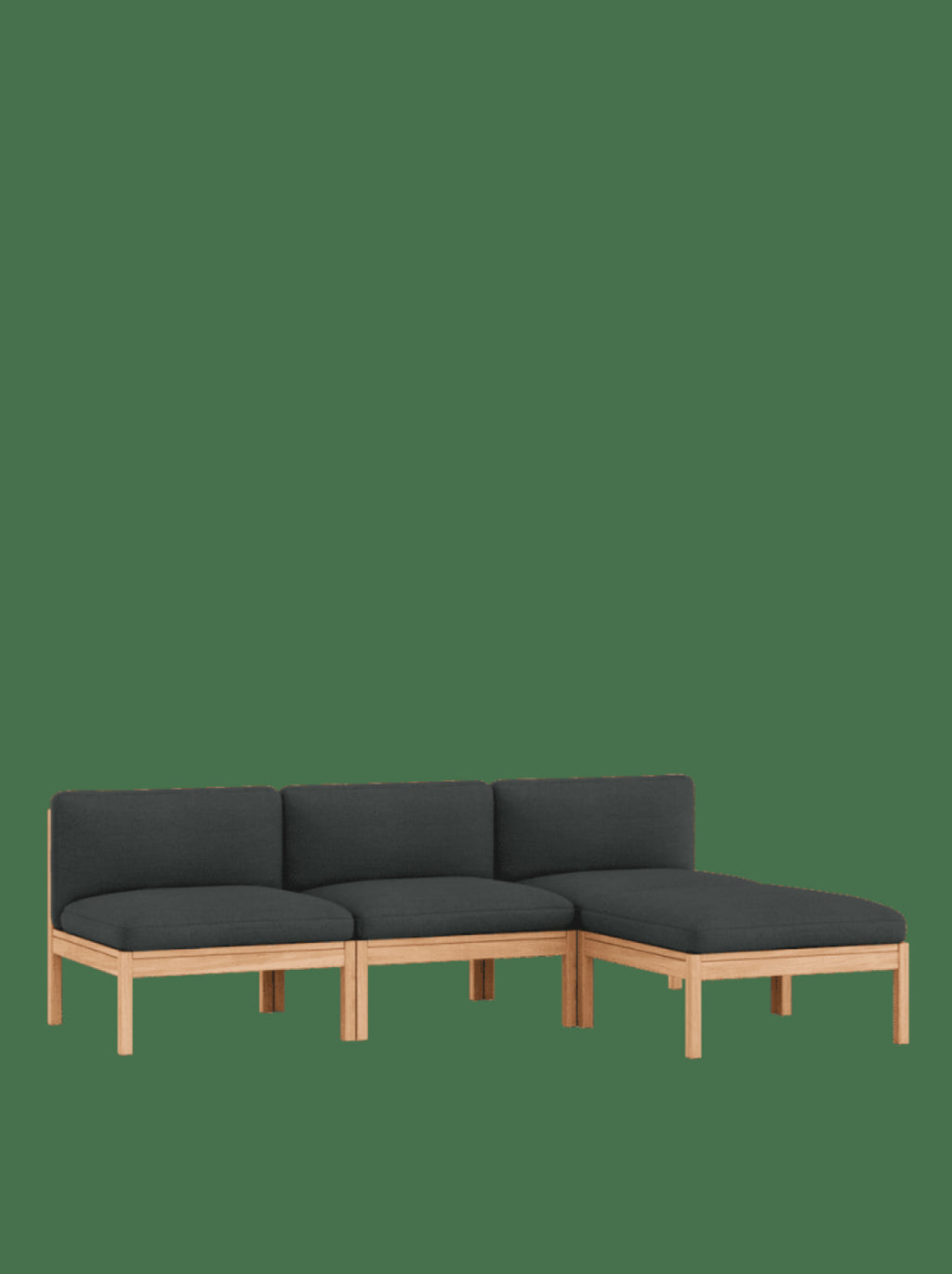 Moebe Modular Sofa Set, 3 Seater Sofa With Chaise Longue, Re-wool 987 (fsc Mix Credit)