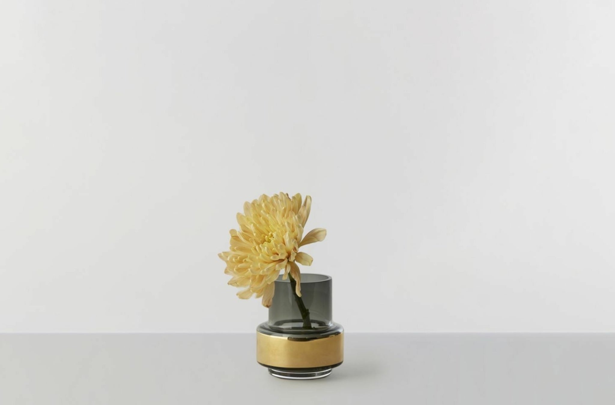 Ro Collection Hurricane No. 25 Tealight Holder, Smoked Grey + Gold