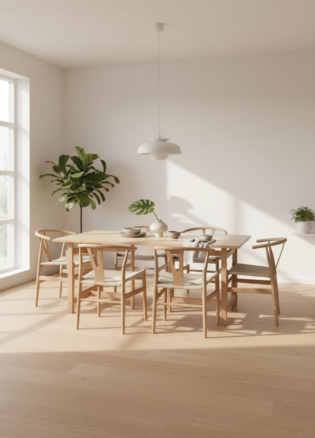 Moebe Rectangular Dining Table, 220x90, Warm Beige (fsc Mix Credit)